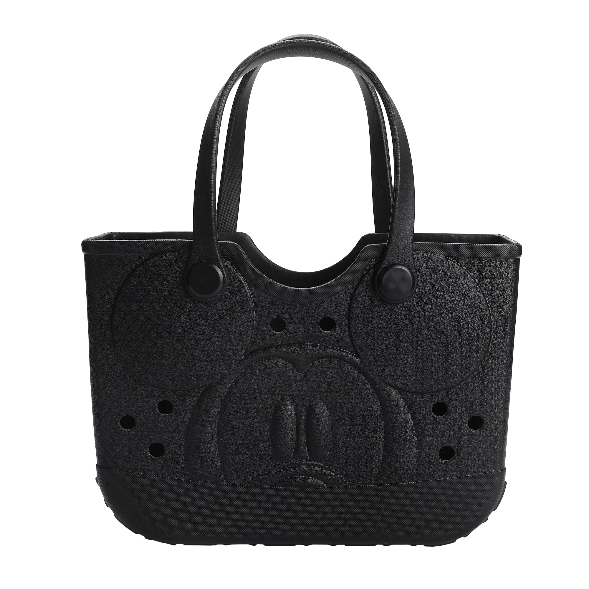 Disney Mickey Mouse 3D Face Black 12.75” Adult Mini EVA Molded Tote Bag