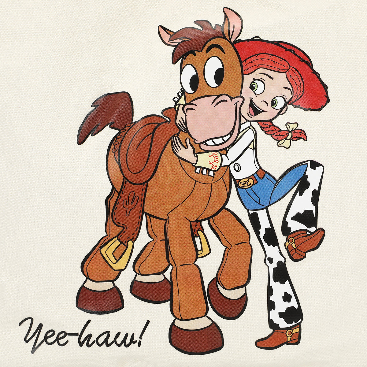 Toy Story Jessie & Bullseye Yee-Haw White 15" Adult Tote Bag