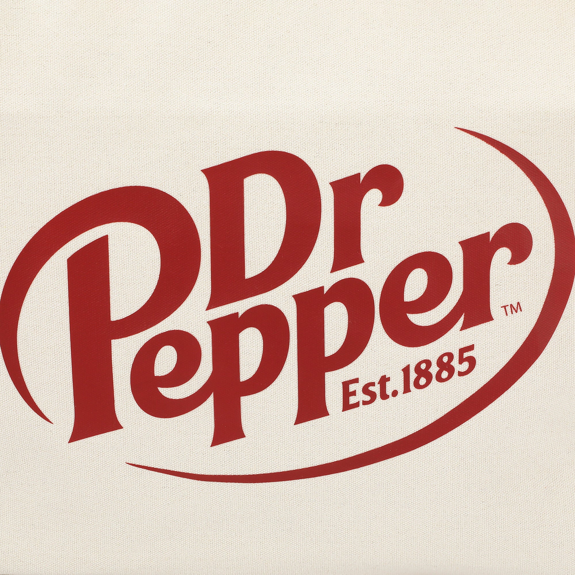 Dr Pepper Logo Canvas Tote Bag, 15.5-Inch for Adults