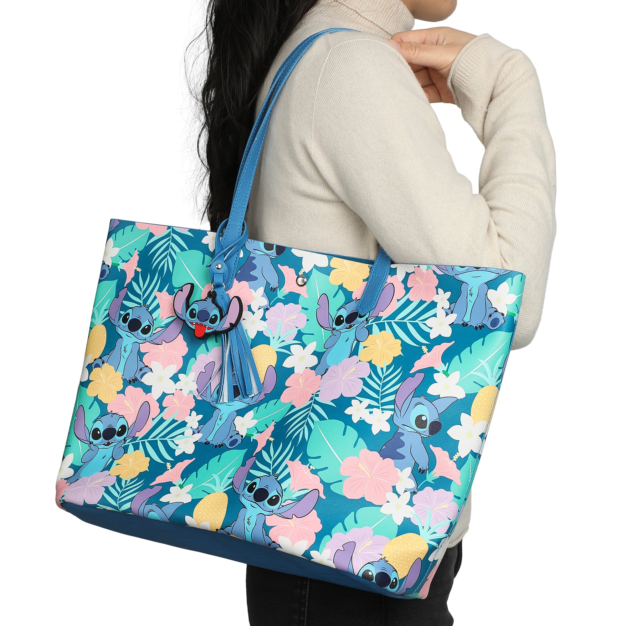 Disney's Stitch Floral Character Tote Bag