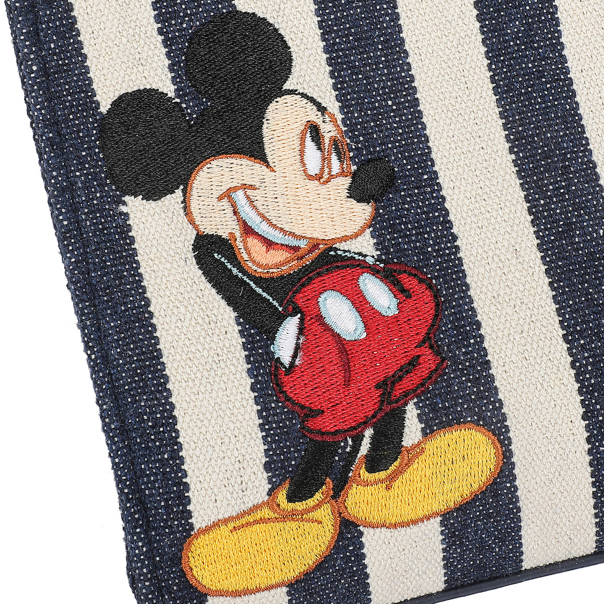 Disney Bashful Mickey Pose 11.3" Blue & White Striped Crossbody Bag