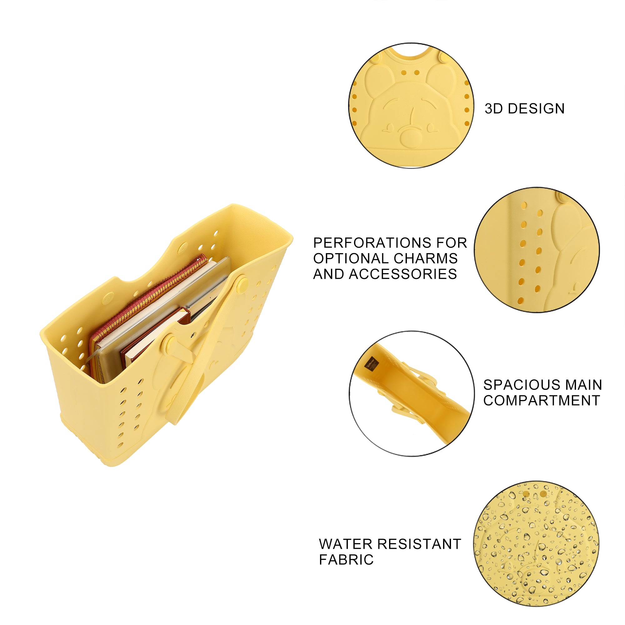 Disney Winnie the Pooh Rubber Rubber 16.5" EVA Molded Gummy Tote