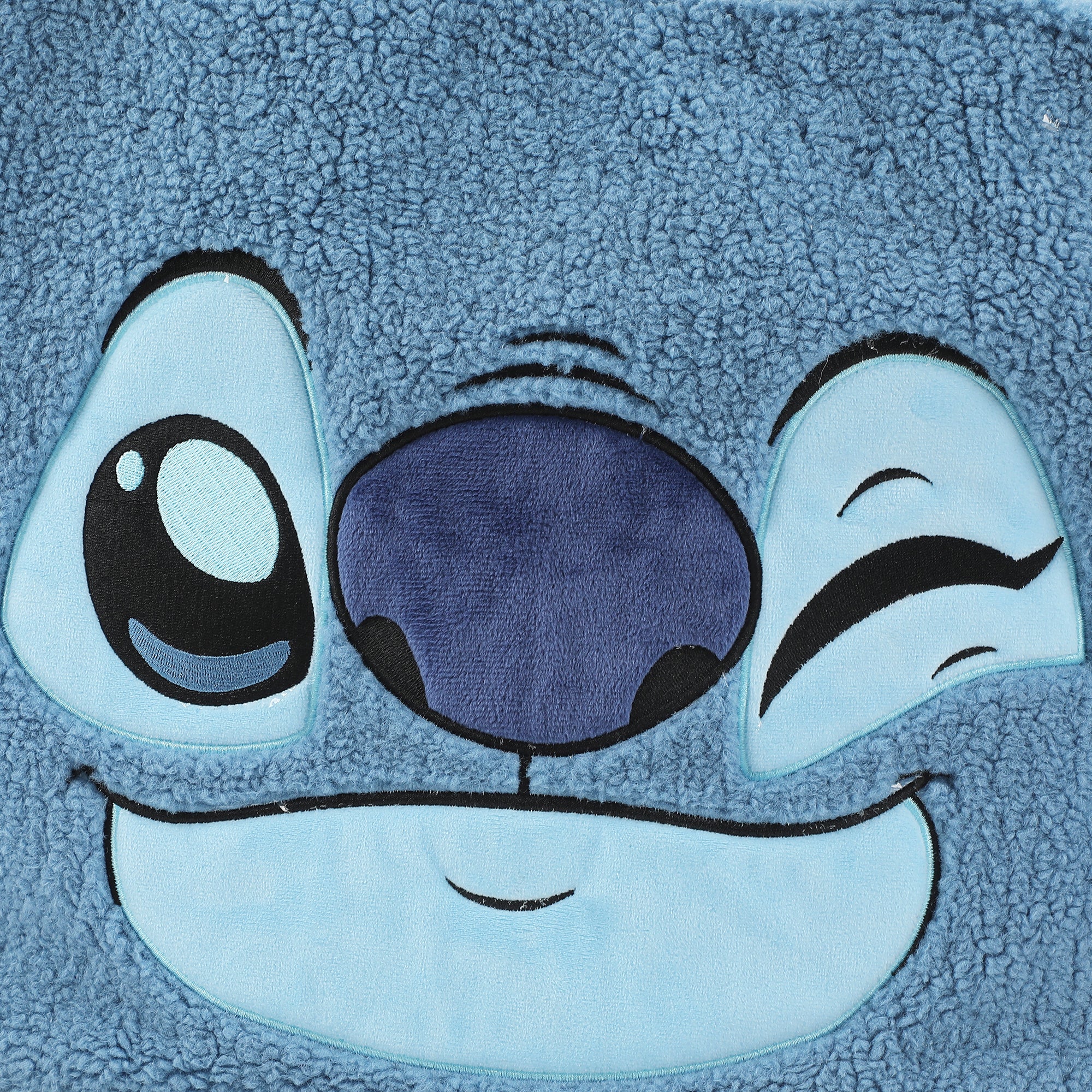 Lilo & Stitch Stitch Face Blue with 3D Ears 16" Plush shoulder bag large Tote Handbag