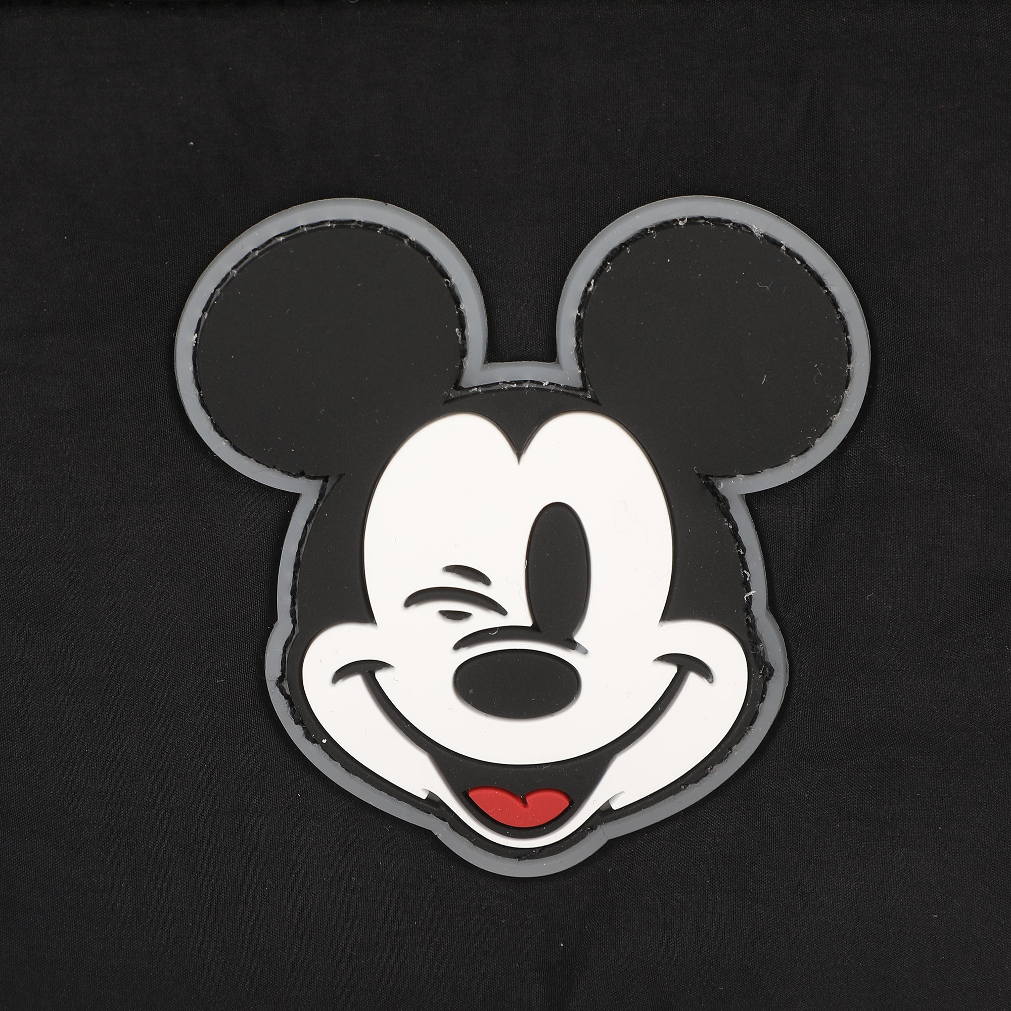 Mickey Mouse Quilted Puffer Tote Bag with Rubber and PU Badge