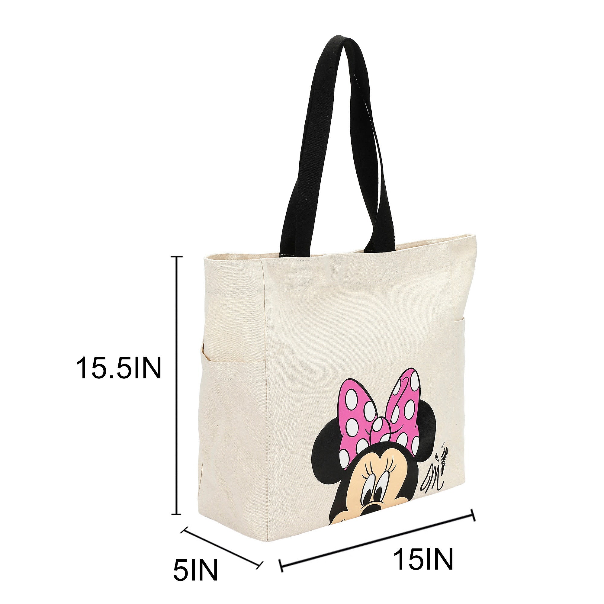 Minnie Mouse Classic Tote Bag 15.5-Inch for Adult Fans