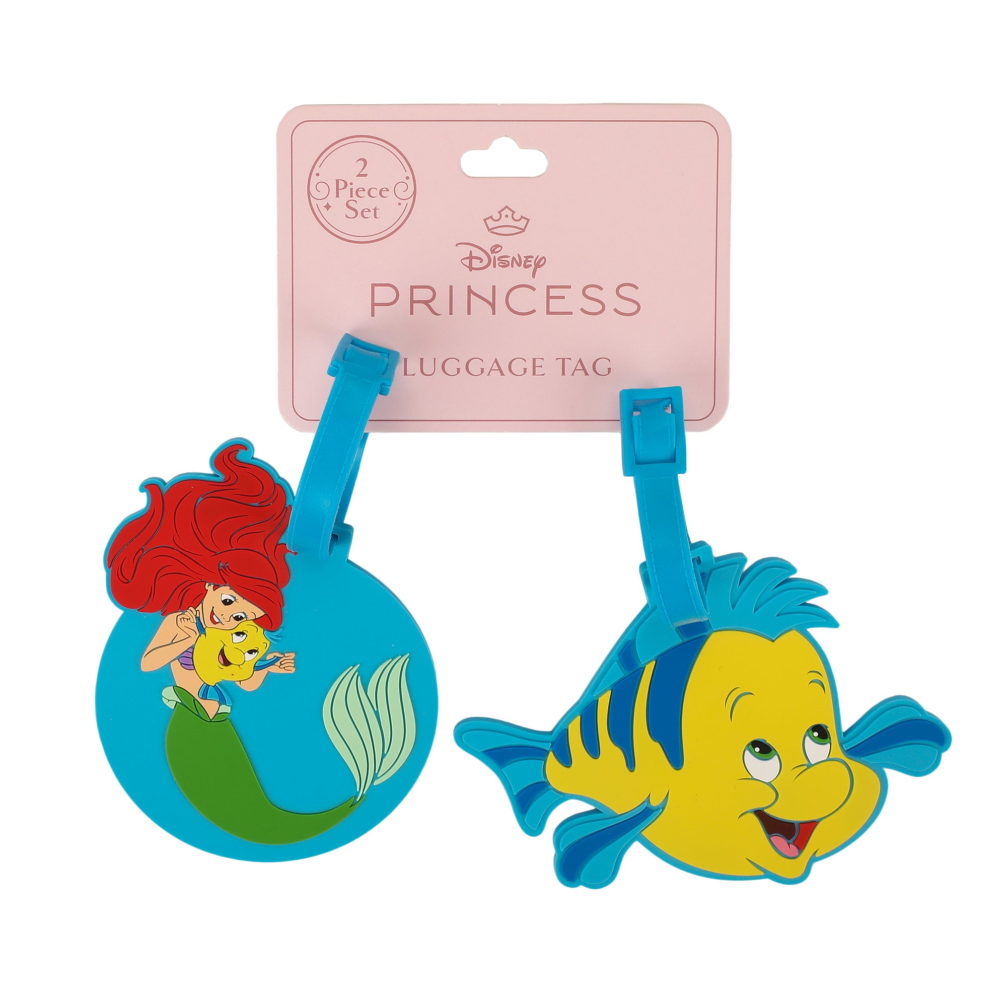 The Little Mermaid Ariel & Flounder 2-Piece Luggage Tag Set