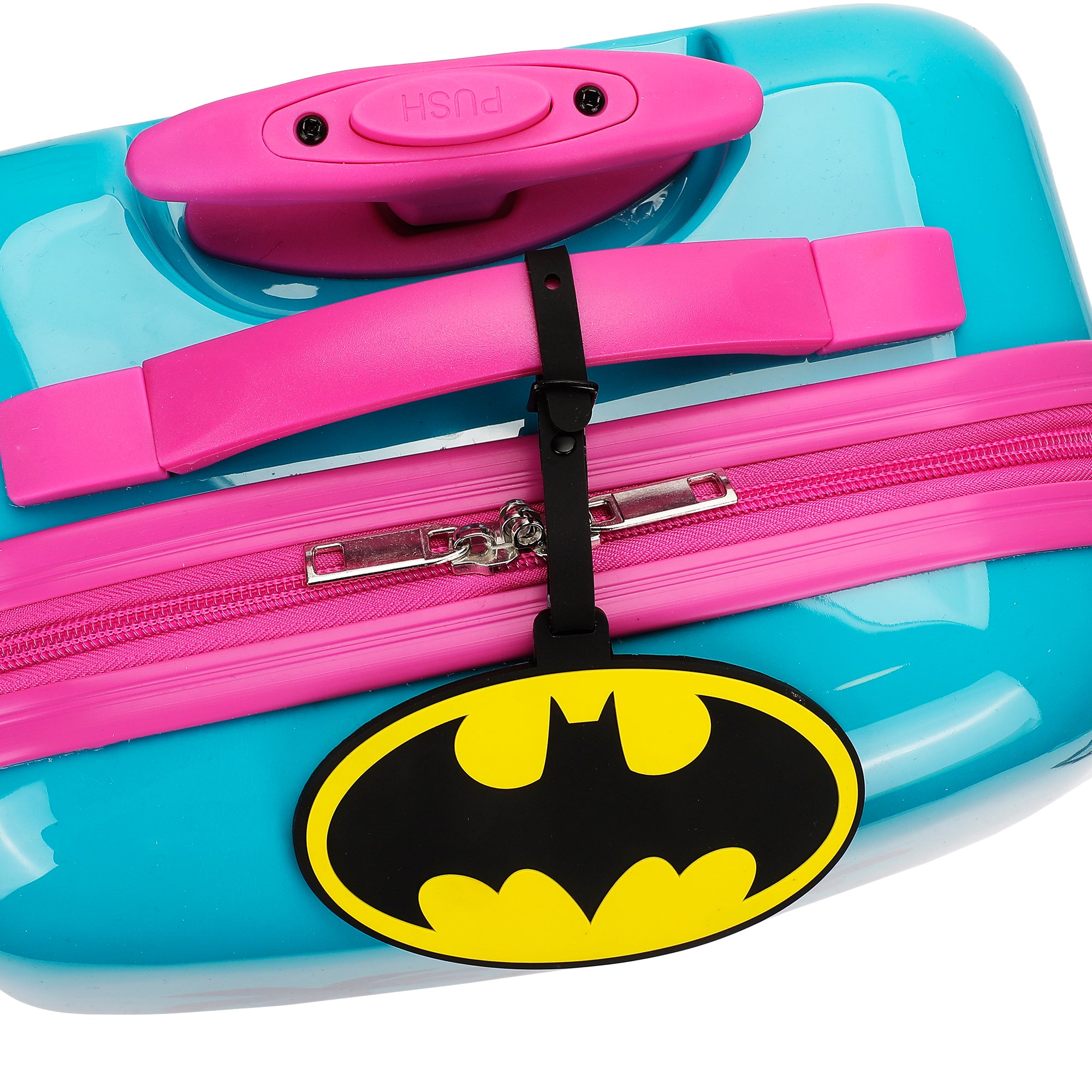 Batman Bat Signal and Mask Molded Rubber Luggage Tags (Set of 2)