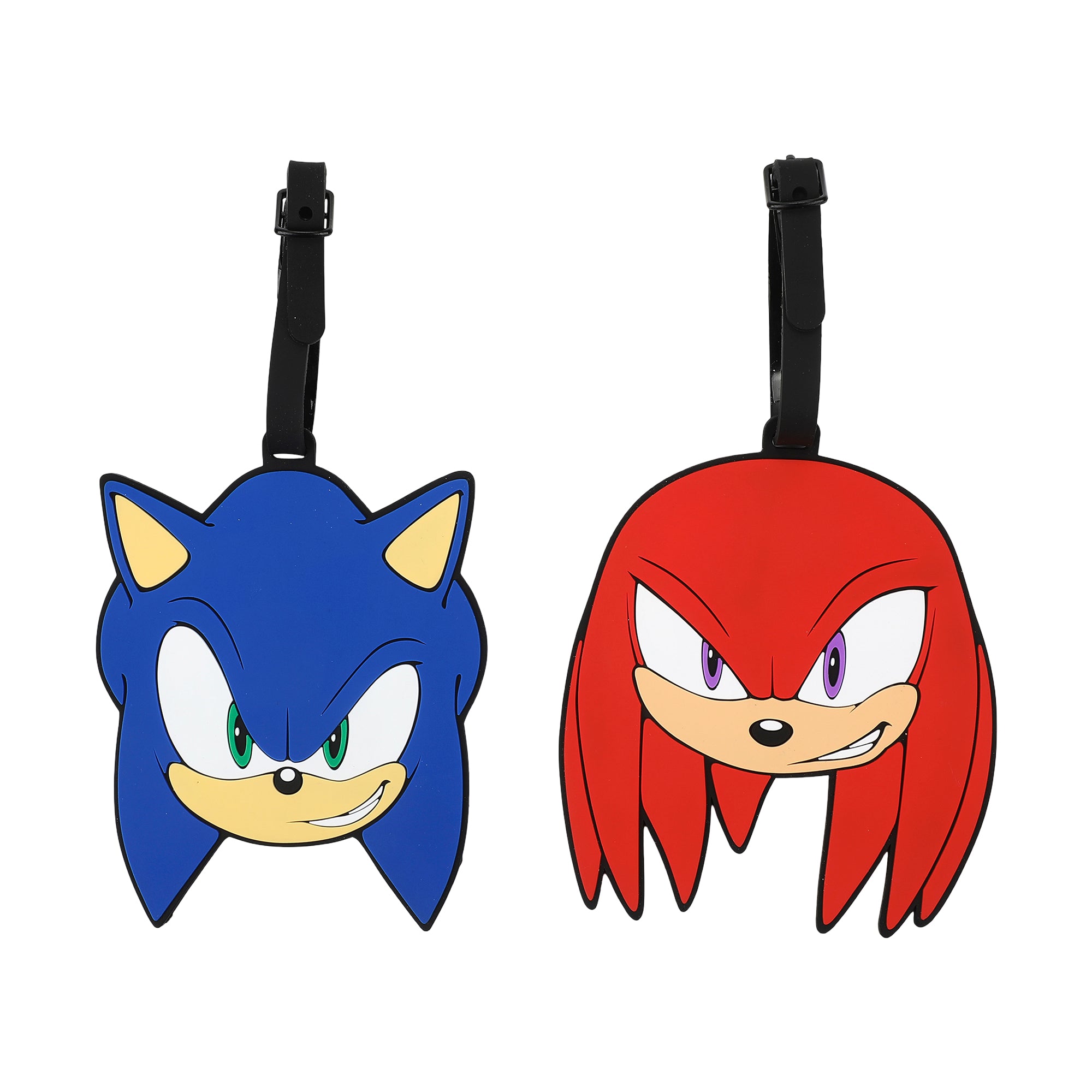 Sonic the Hedgehog Sonic and Knuckles Molded Rubber Luggage Tags (Set of 2)