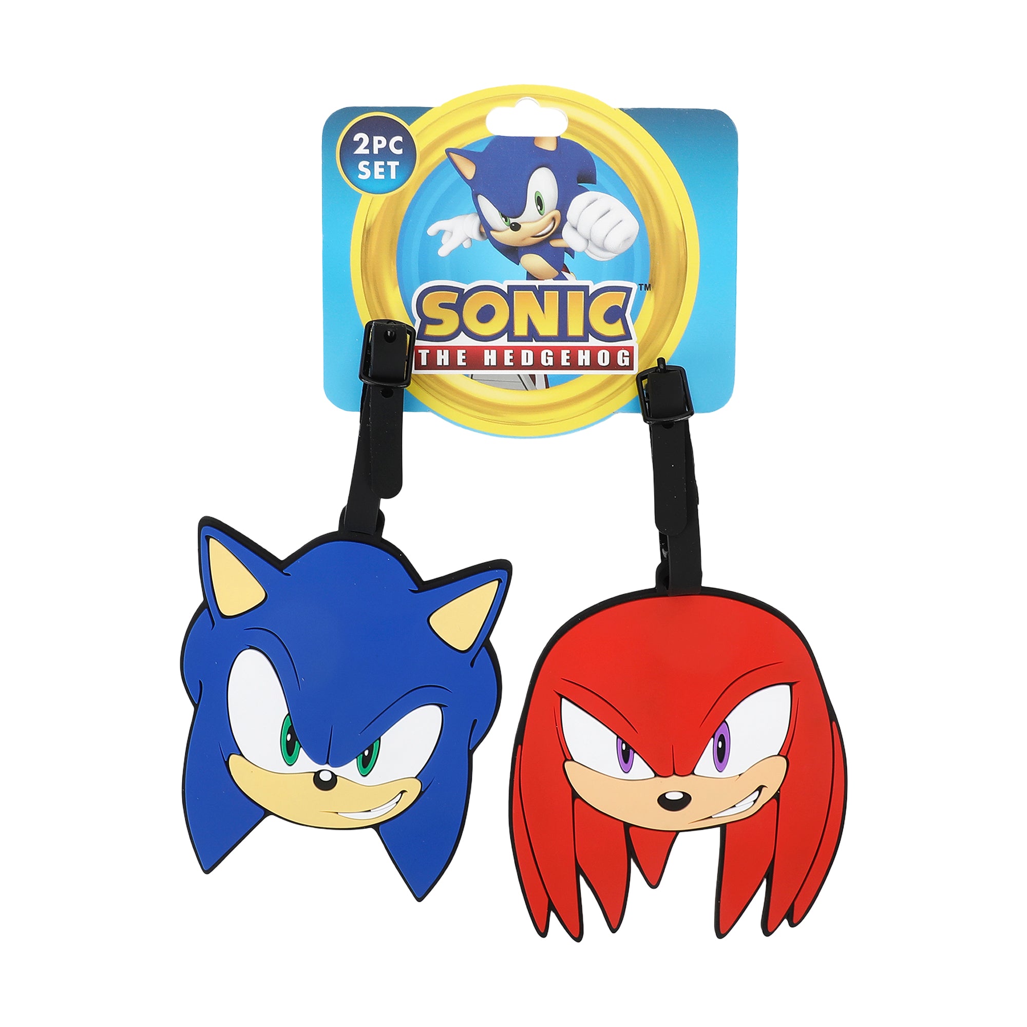 Sonic the Hedgehog Sonic and Knuckles Molded Rubber Luggage Tags (Set of 2)