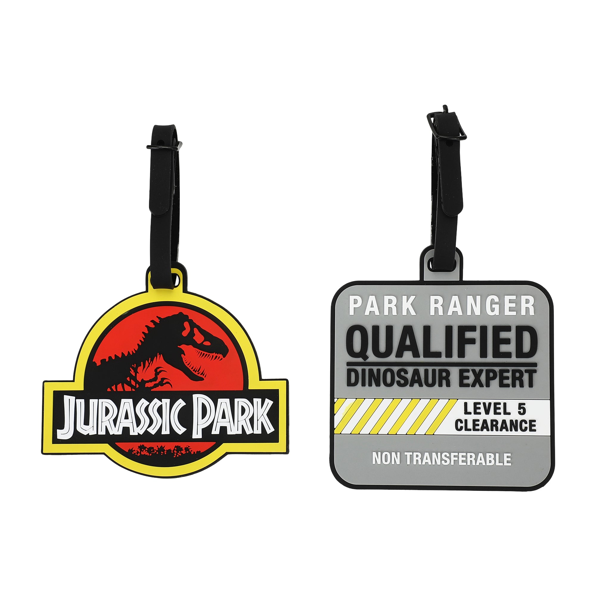 Jurassic Park Qualified Dinosaur Expert Molded Rubber Luggage Tags (Set of 2)