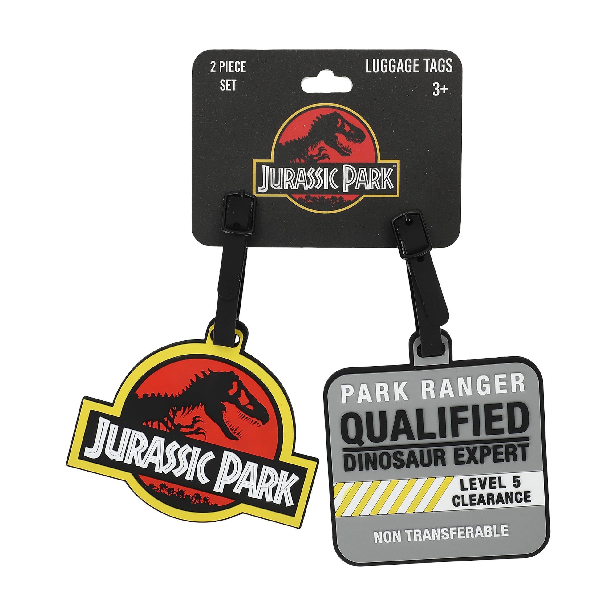 Jurassic Park Qualified Dinosaur Expert Molded Rubber Luggage Tags (Set of 2)