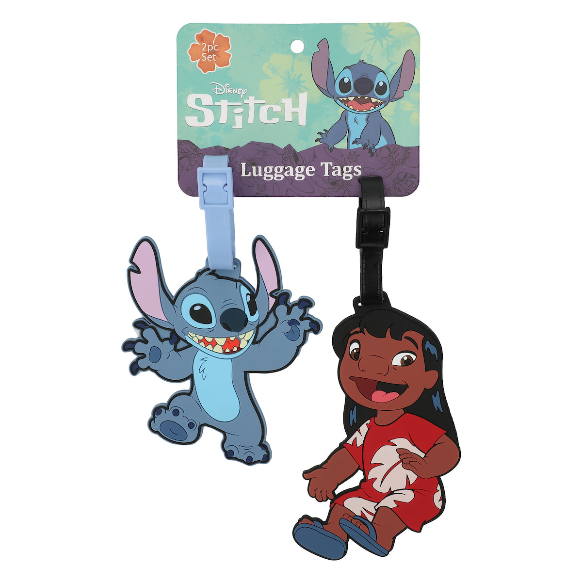 Lilo & Stitch Molded Rubber Youth 2pc Set Luggage Tag