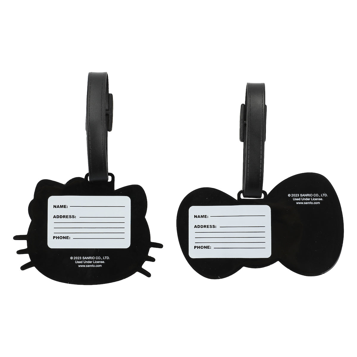 Hello Kitty 2pc Youth Luggage Tag Set - Molded Rubber with Printed ID Card