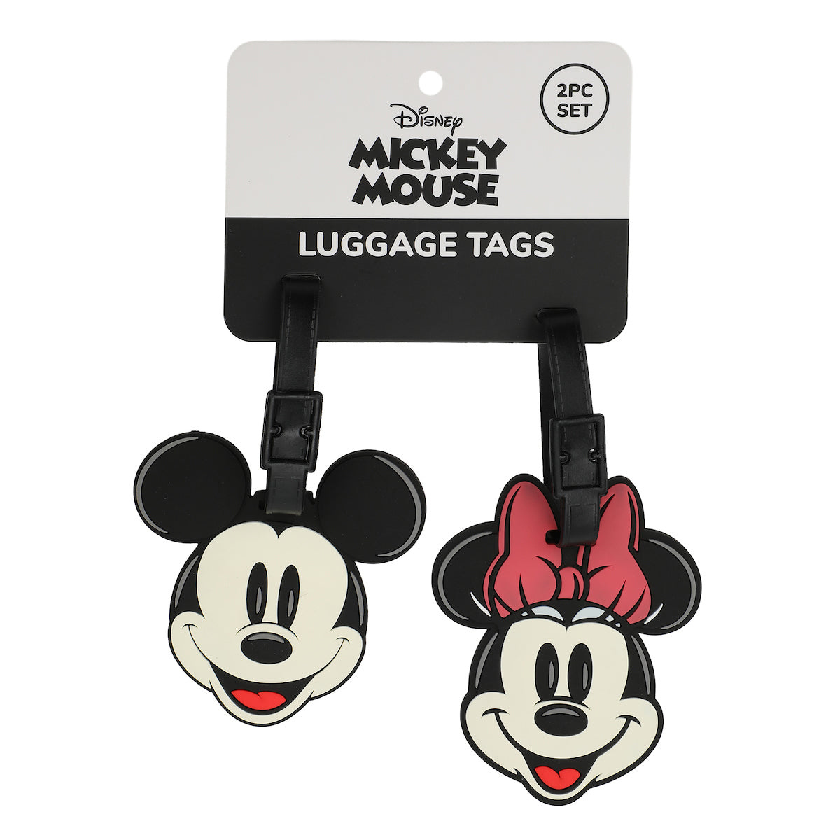 Mickey & Minnie Mouse Luggage Tag 2-Pack - Adorable Travel Companions!