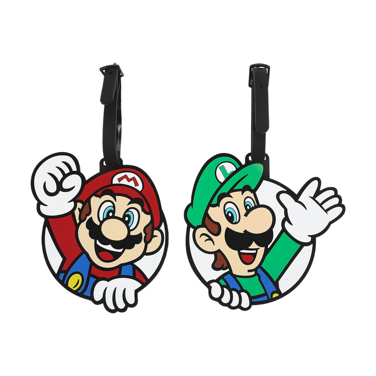 Super Mario Bros Mario & Luigi Kids Luggage Tag Set
