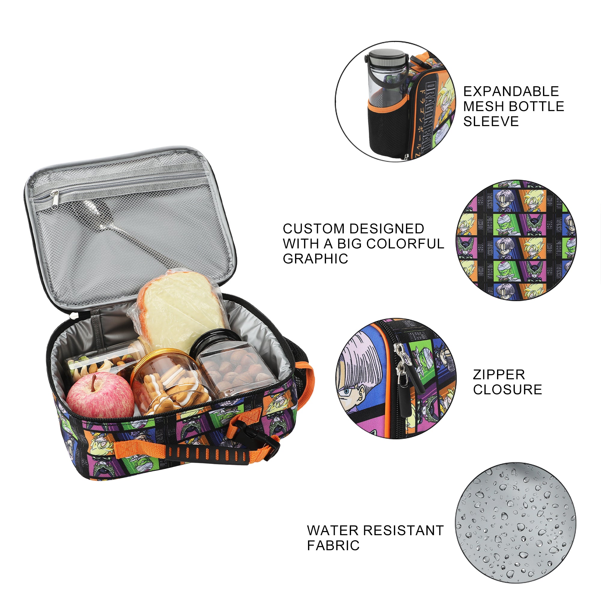 Dragon Ball Z Favorite Characters Insulated Lunch Kit