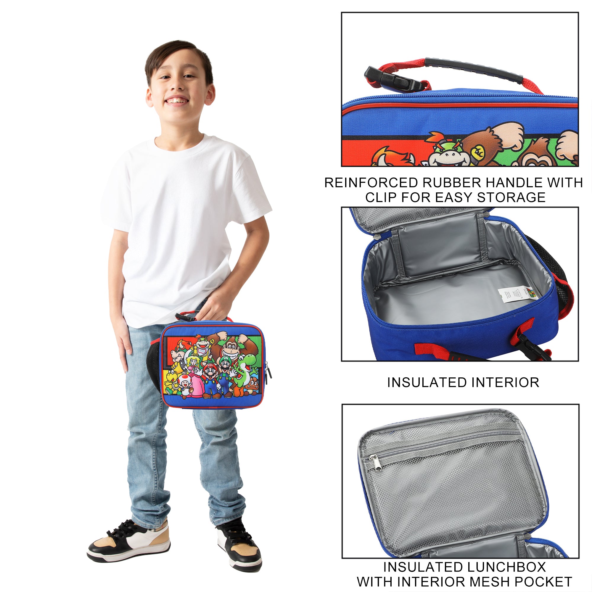 Super Mario Brothers Favorite Characters Insulated Lunch Kit