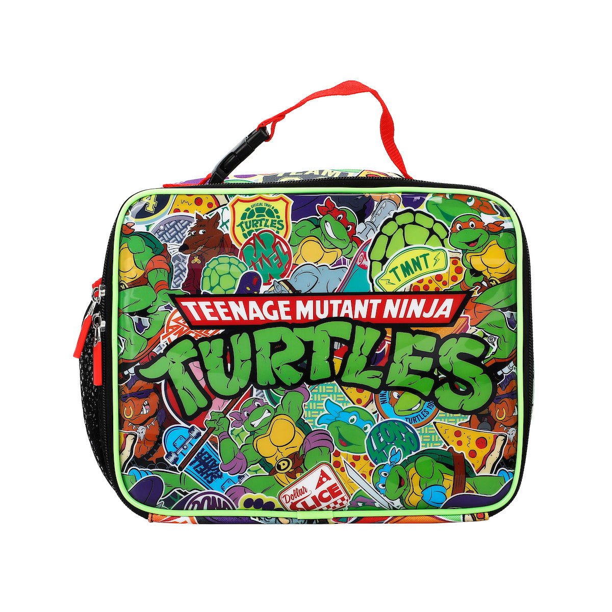TMNT Classic Retro Cartoon Characters & Icons All-Over Print 8" Lunch Bag