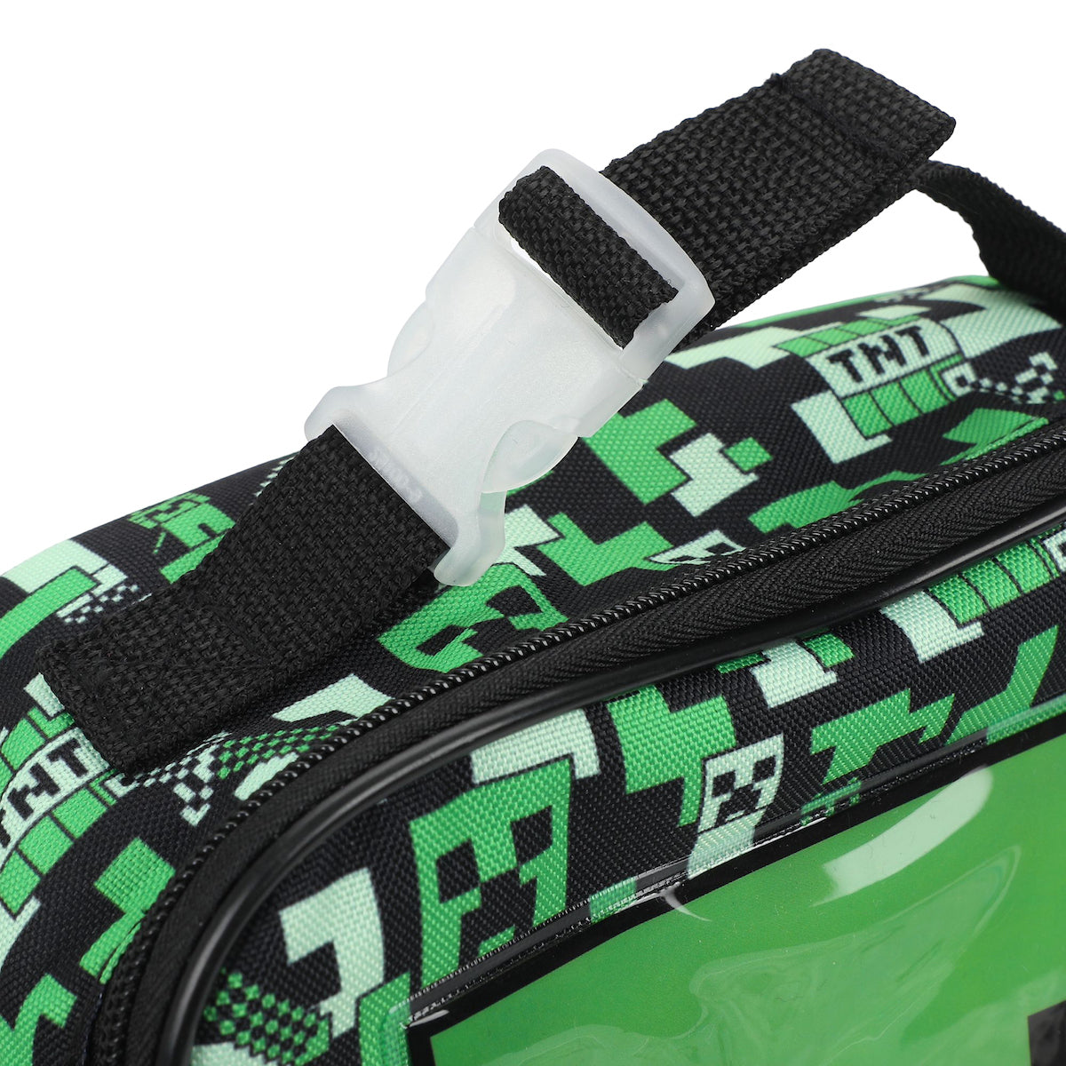 Minecraft Square Insulated Lunchbox with Mesh Side Pocket