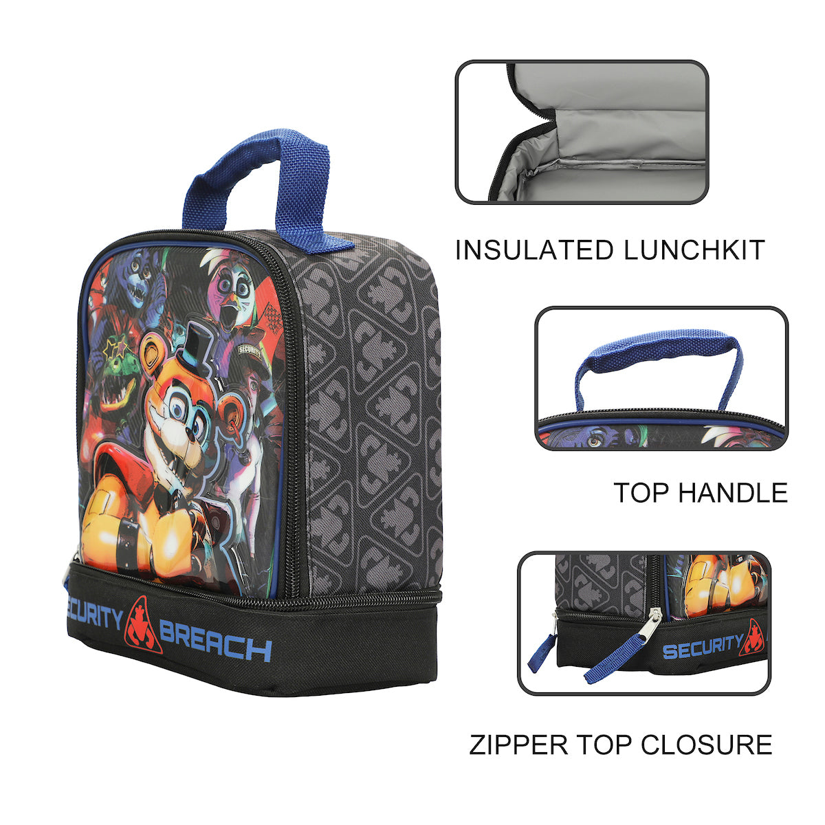 Five Nights at Freddy's: Security Breach Insulated Lunch Box With Double Compartments