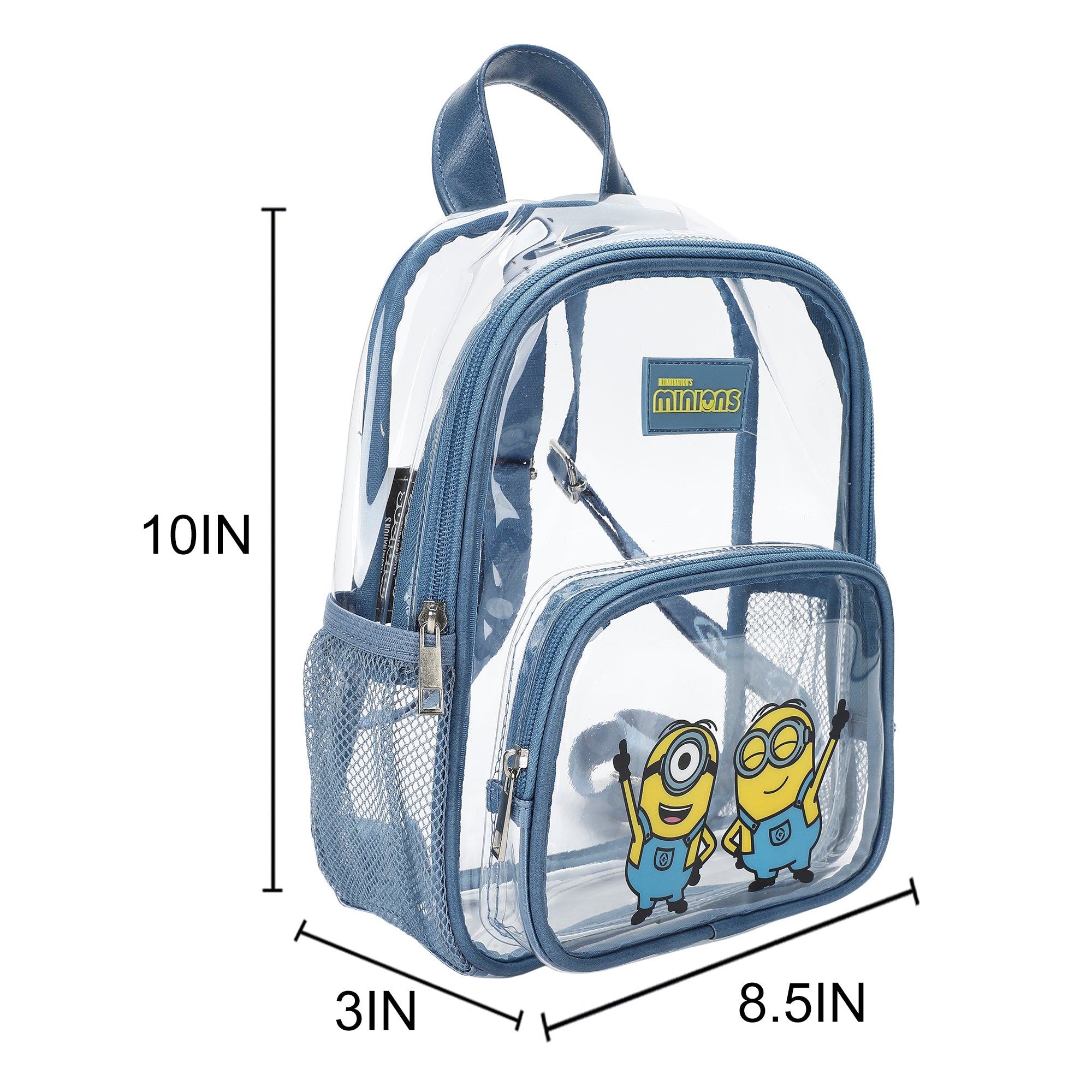 Minions Print Adult 11" Mini Backpack with Mesh Pockets