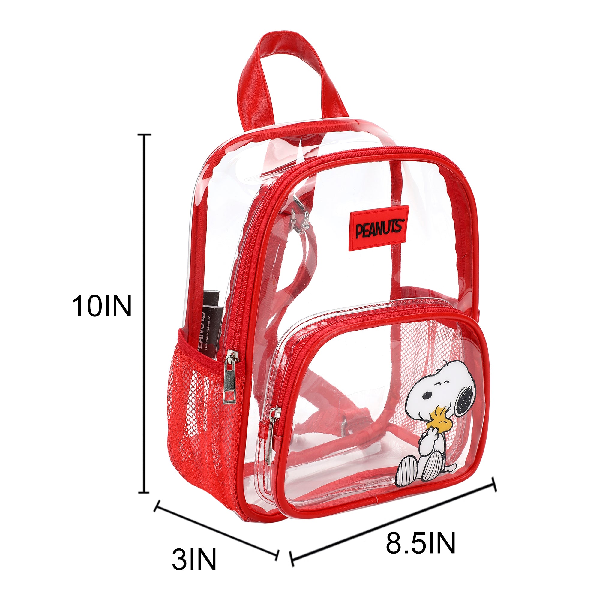 Peanuts Snoopy & Woodstock Clear 10" Adult Mini Backpack