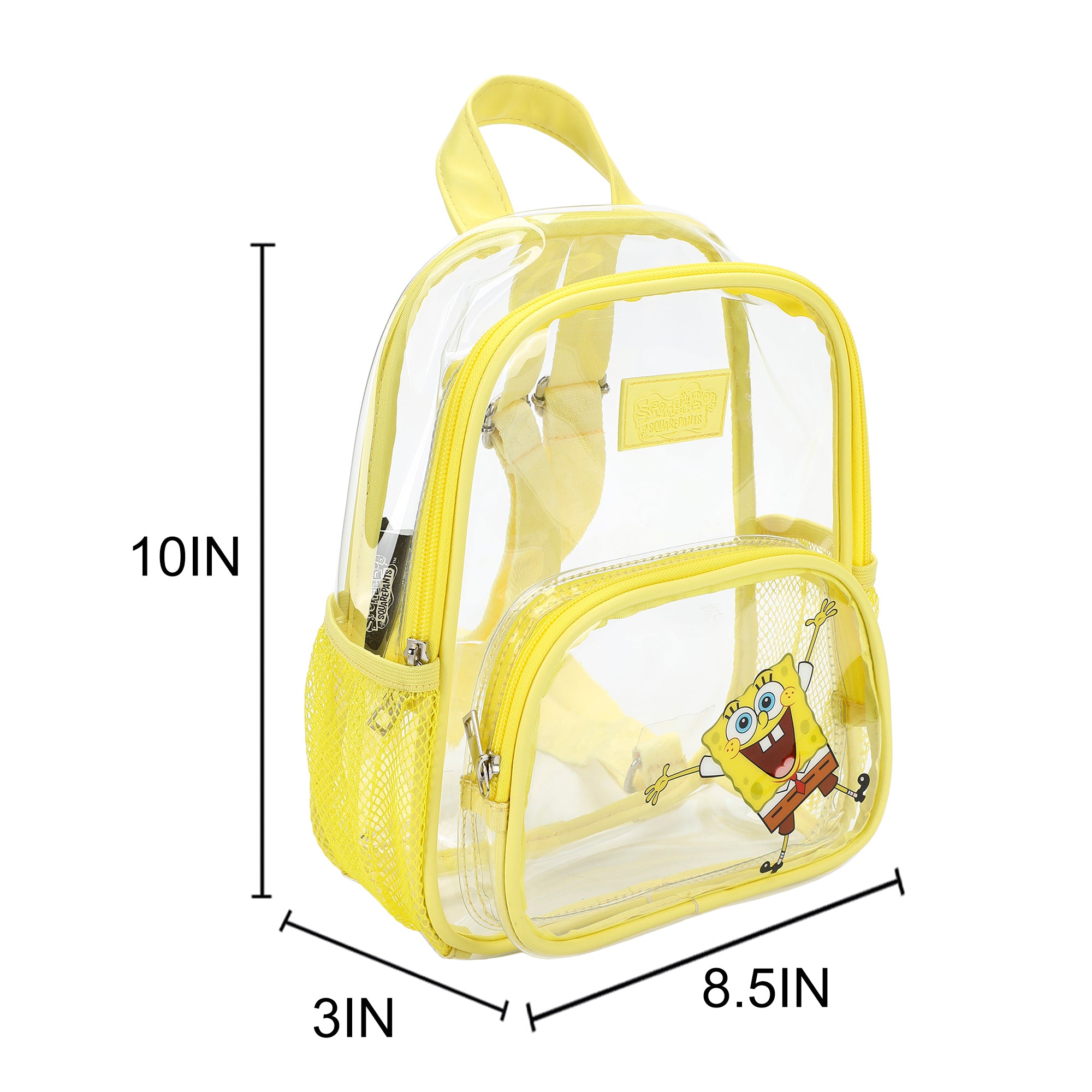 Spongebob Squarepants Open Arms Clear 10" Adult Mini Backpack