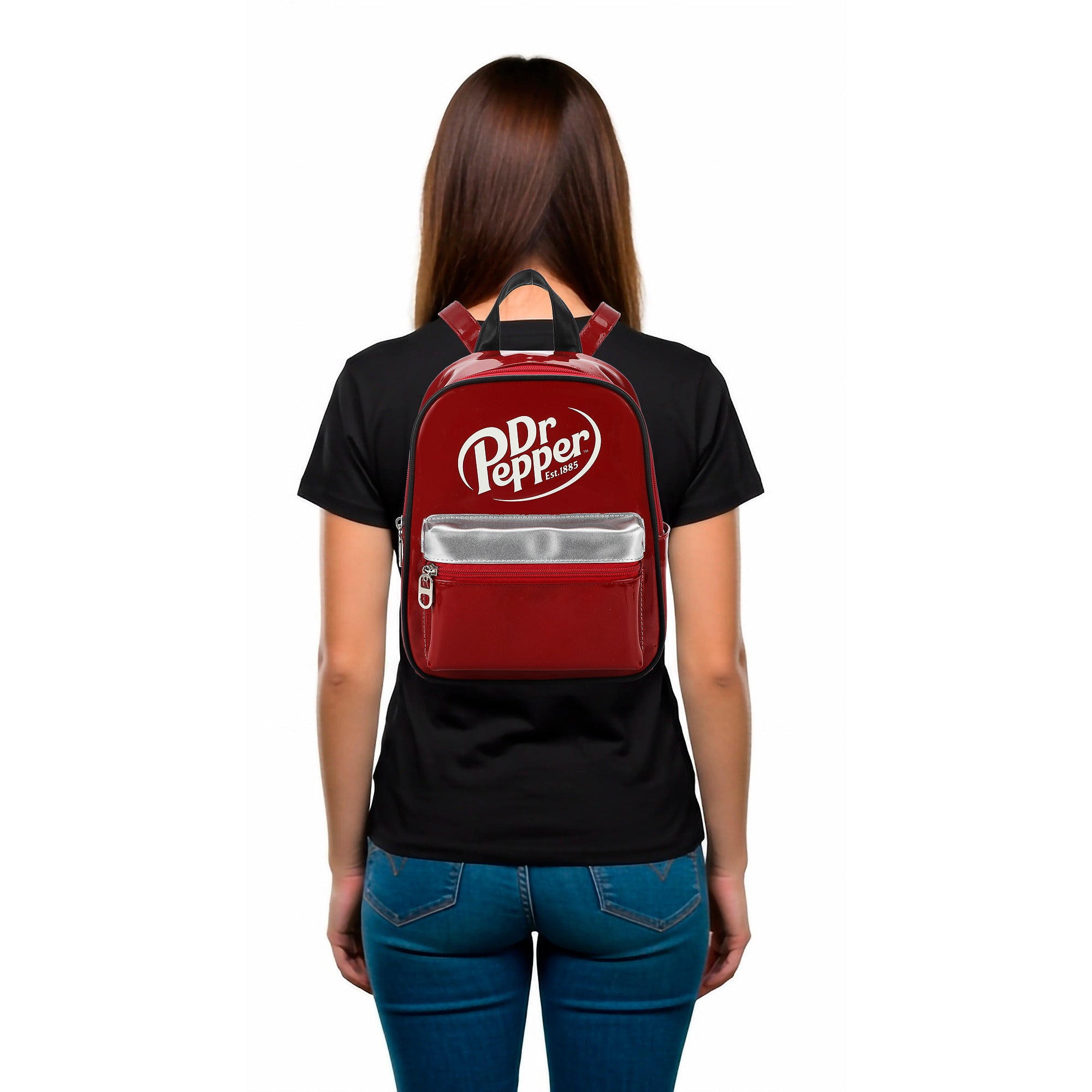 Dr Pepper Logo Adult 11" Mini Backpack for Fans and Daily Carry