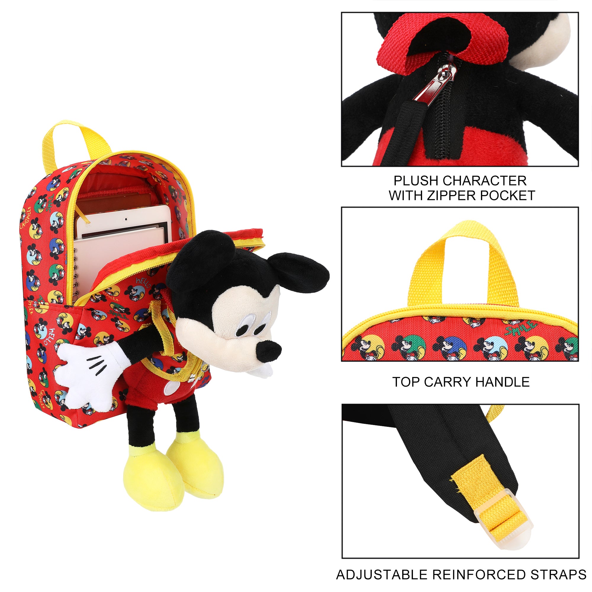 Disney Mickey Mouse Preschool Plush Mickey & 10" Backpack