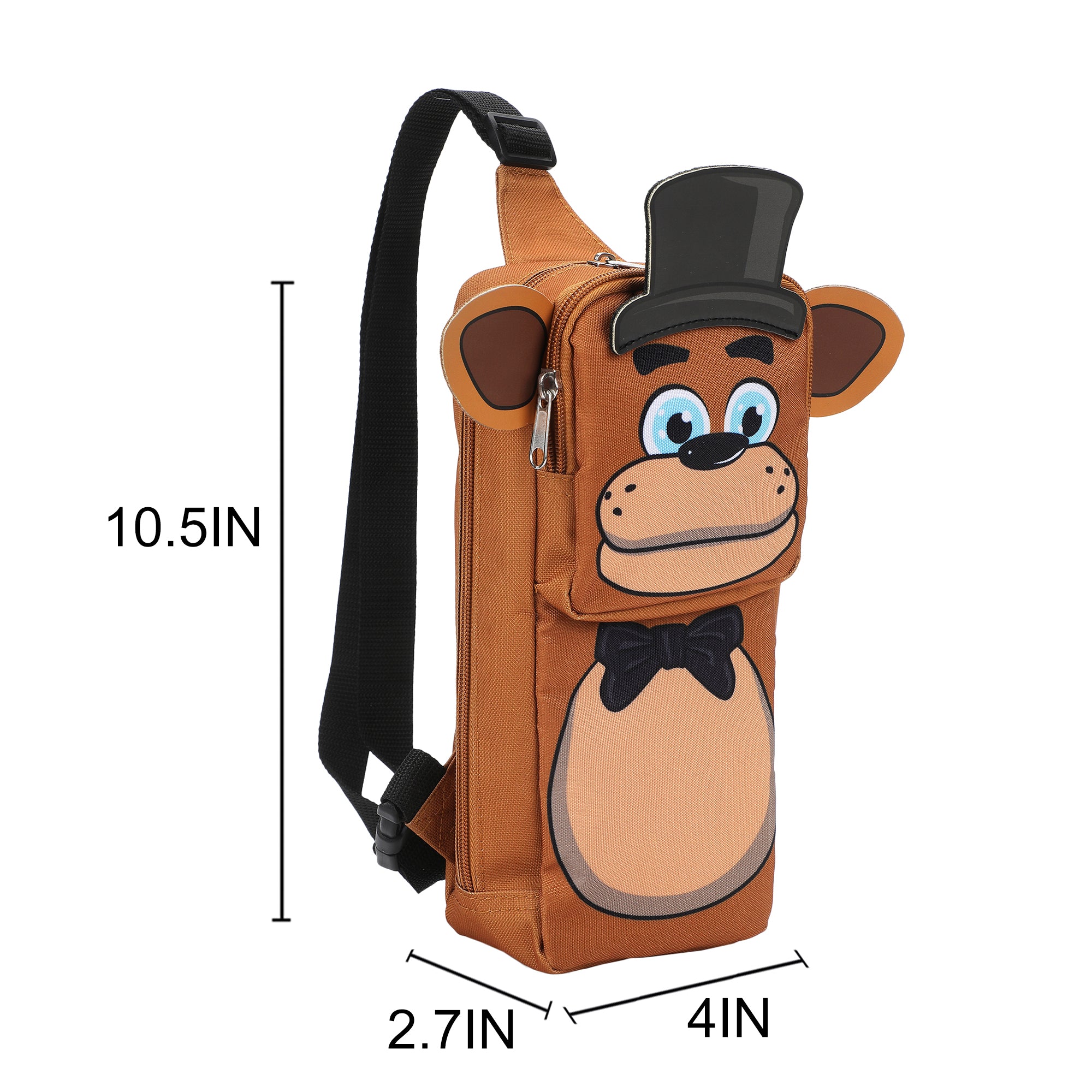 Five Nights at Freddy’s Freddy Fazbear Crossbody Sling Bag With Adjustable Strap