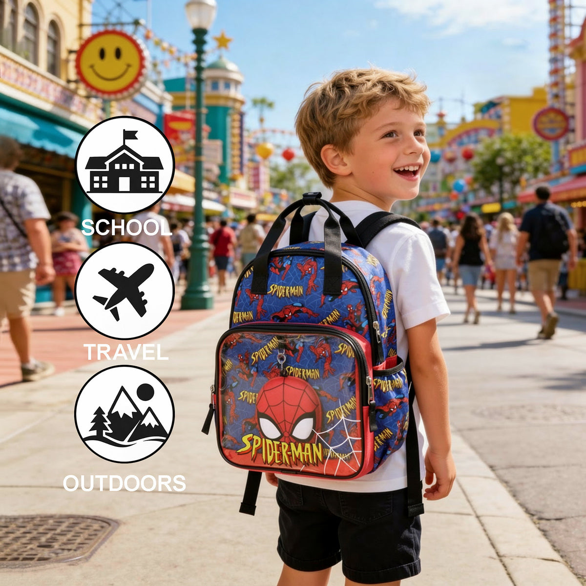 Spider-Man Classic Mini Backpack With Plush Dangle For Kids