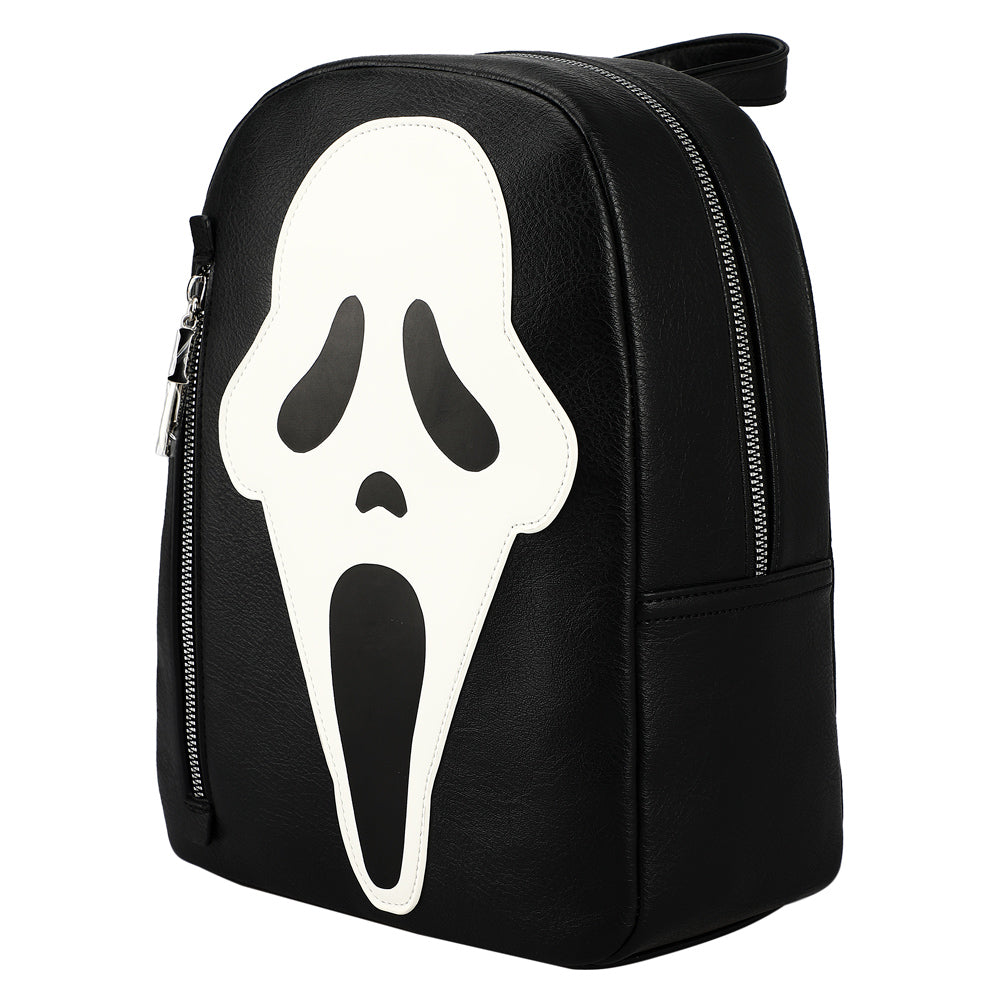 Ghostface Glow in the Dark Horror Movie Character 11-inch Black Mini Backpack