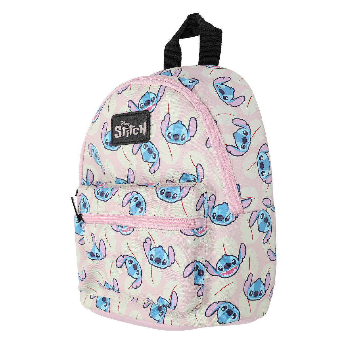 Stitch Character Heads Faux Leather 10.6" White Mini Backpack