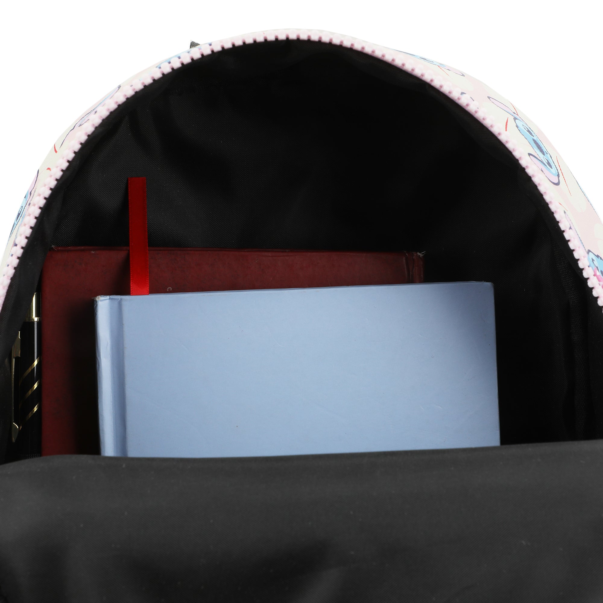 Stitch Character Heads Faux Leather 10.6" White Mini Backpack