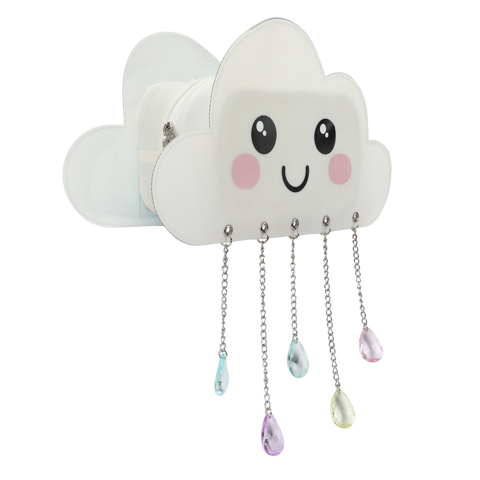 Bioworld Cute Cloud with Jewel Charms Clear Mini Backpack