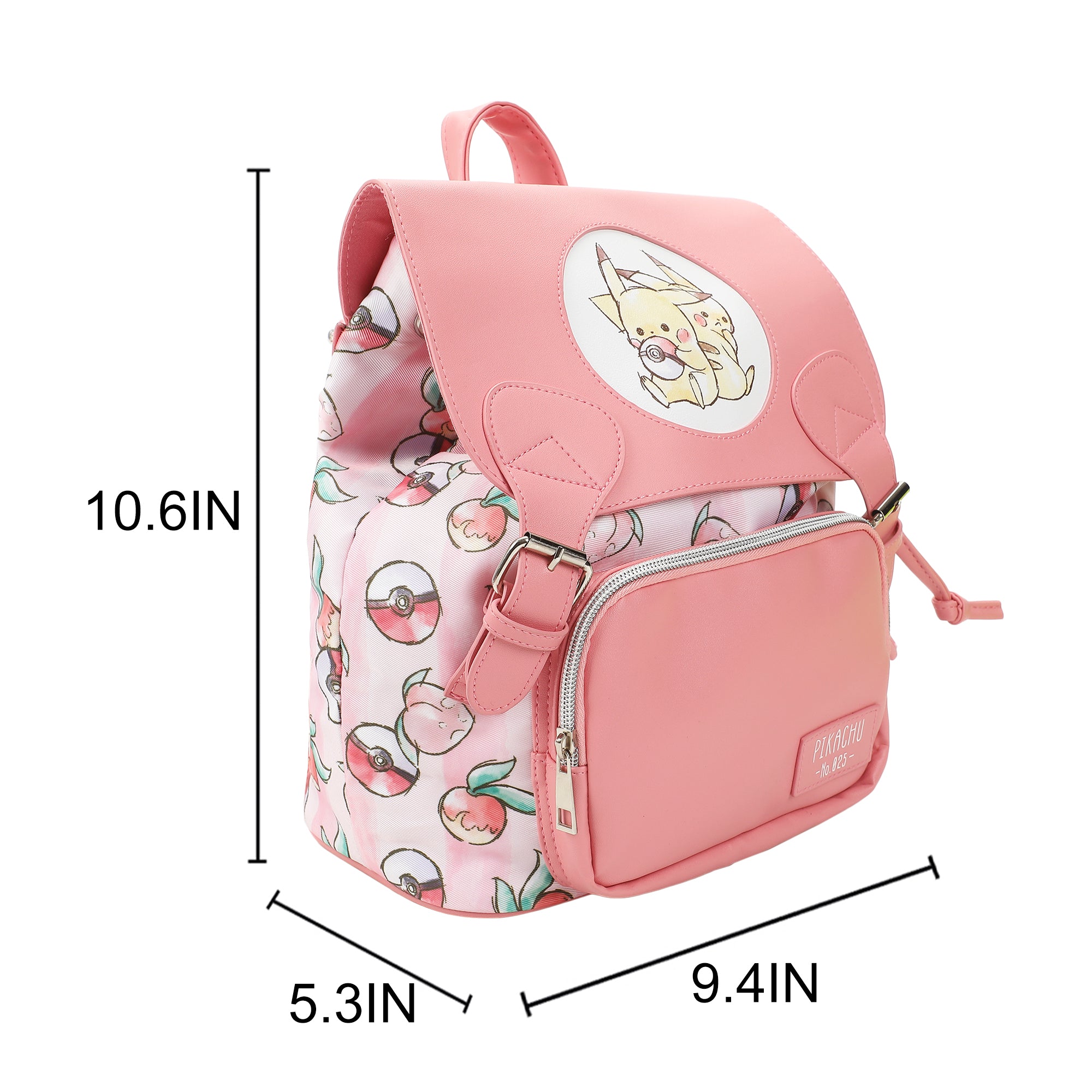 Pokémon Pikachu & Poké Balls Pink 10" Adult Mini Rucksack