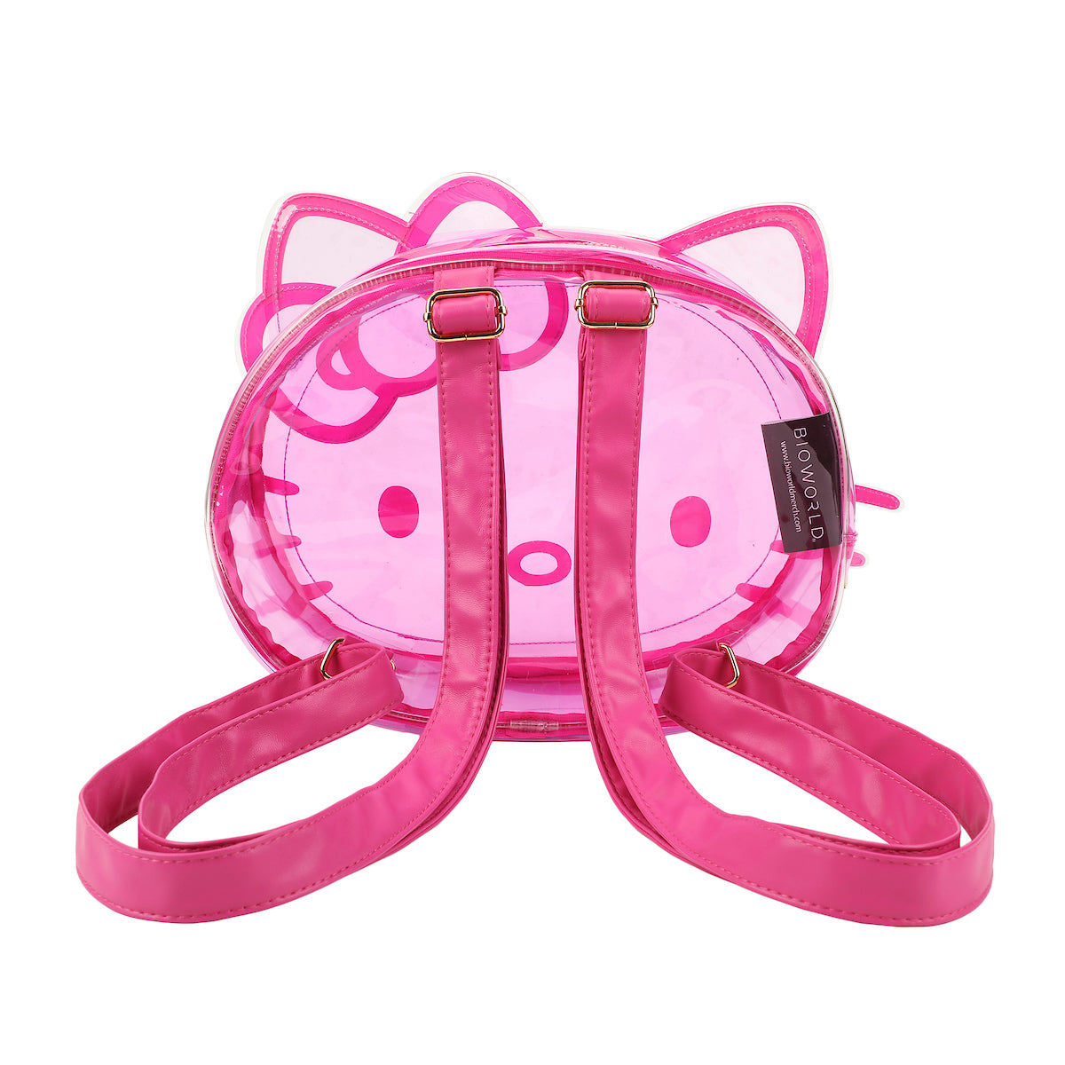 Hello Kitty Character Head Clear Adult Pink PVC 12" Mini Backpack