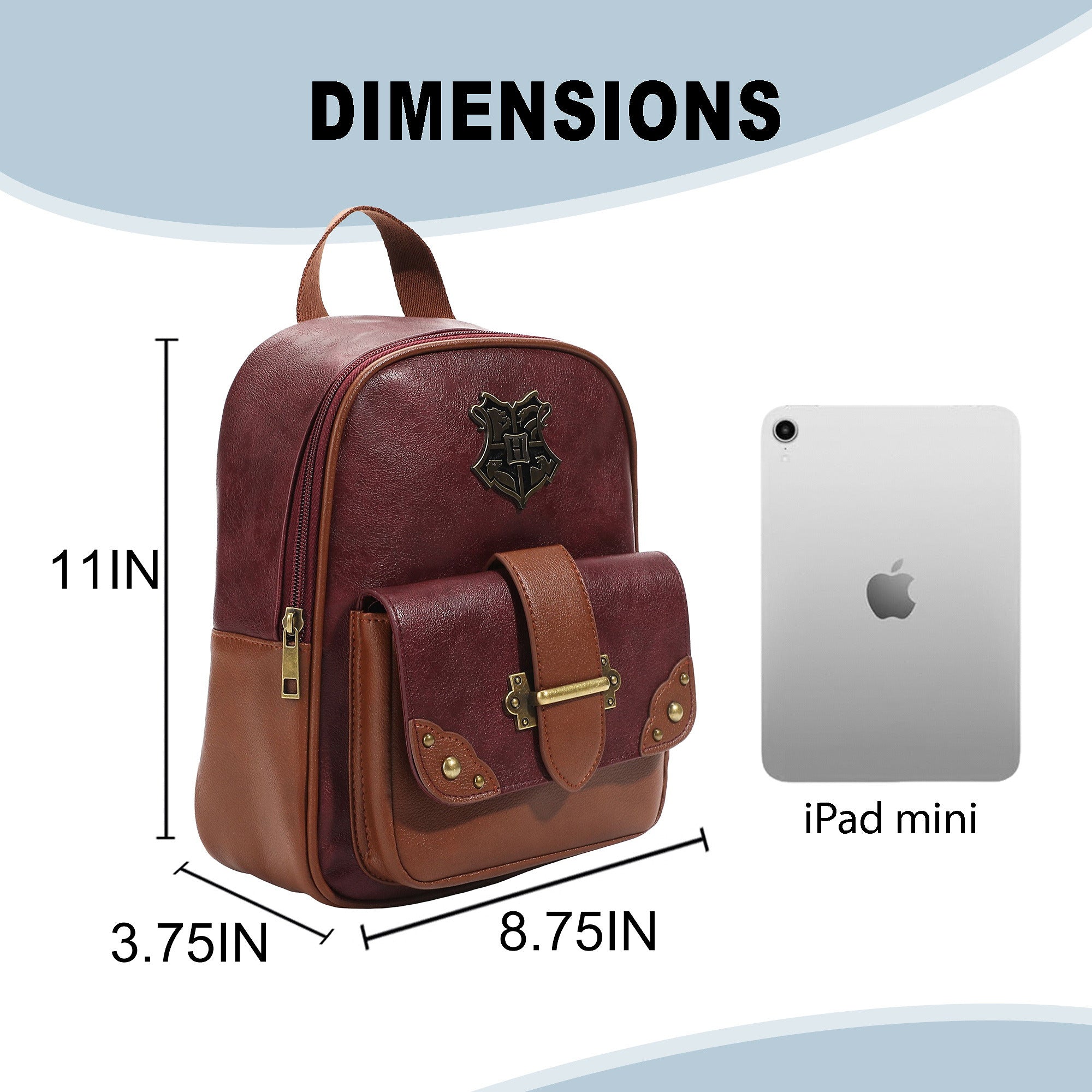 Harry Potter Hogwarts Crest 11-Inch Mini Backpack for Adults