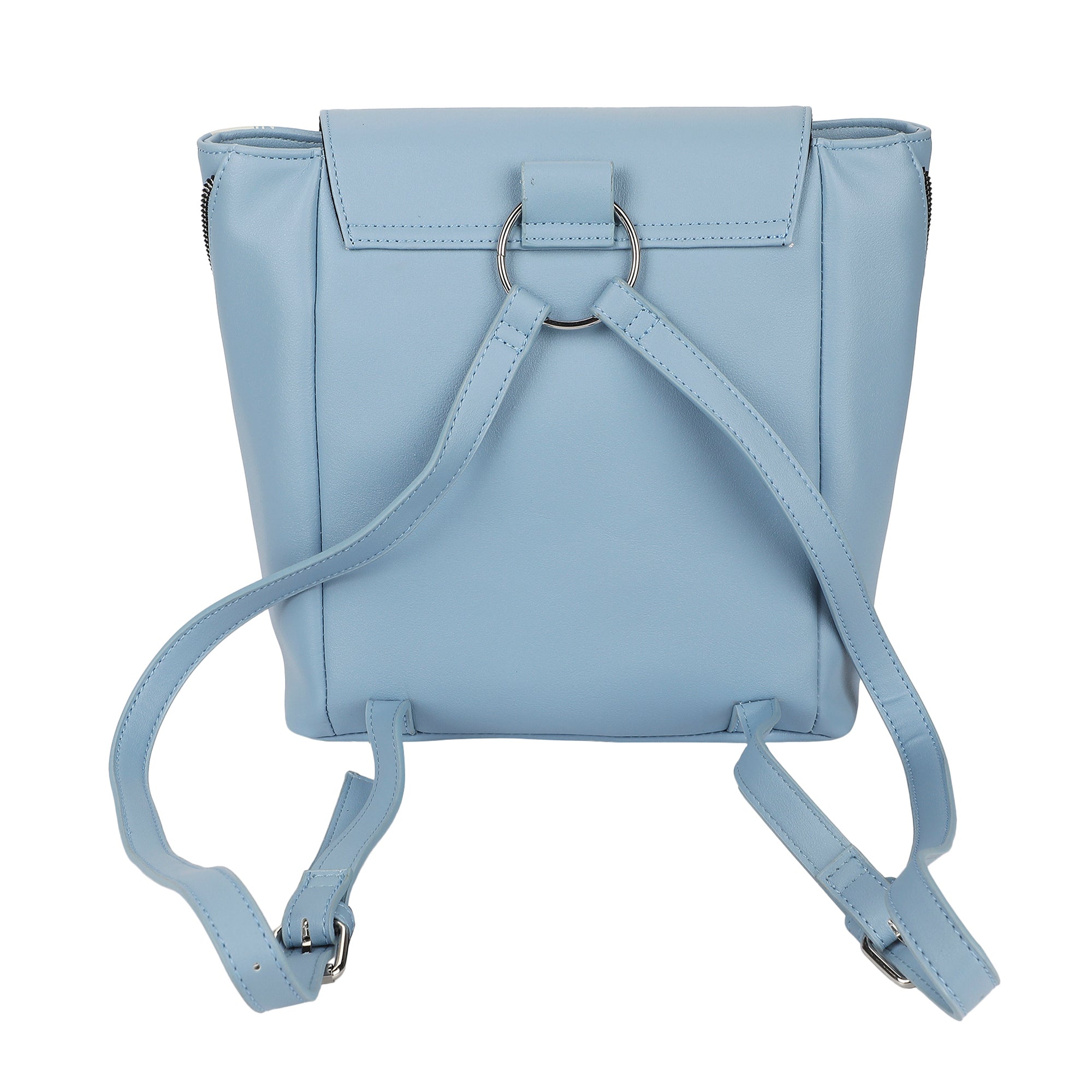 Disney Lilo & Stitch Faux Leather Mini Backpack with Floral Print and Embroidered Details