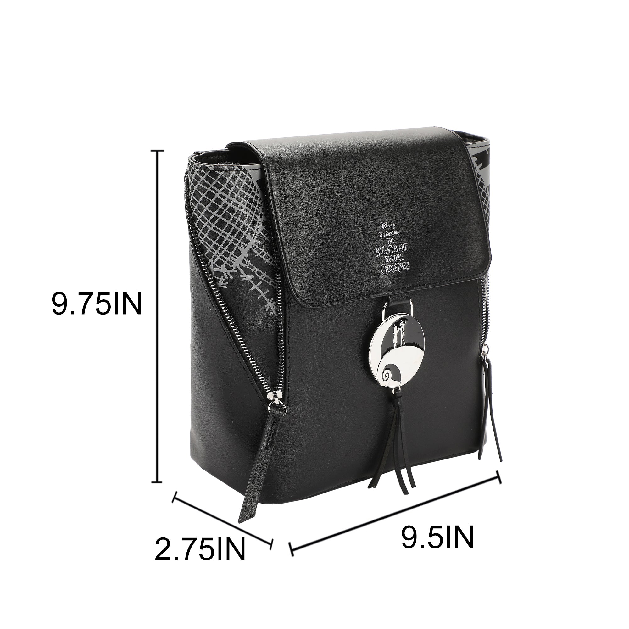 Disney The Nightmare Before Christmas Faux Leather Mini Backpack with Jack Skellington Design