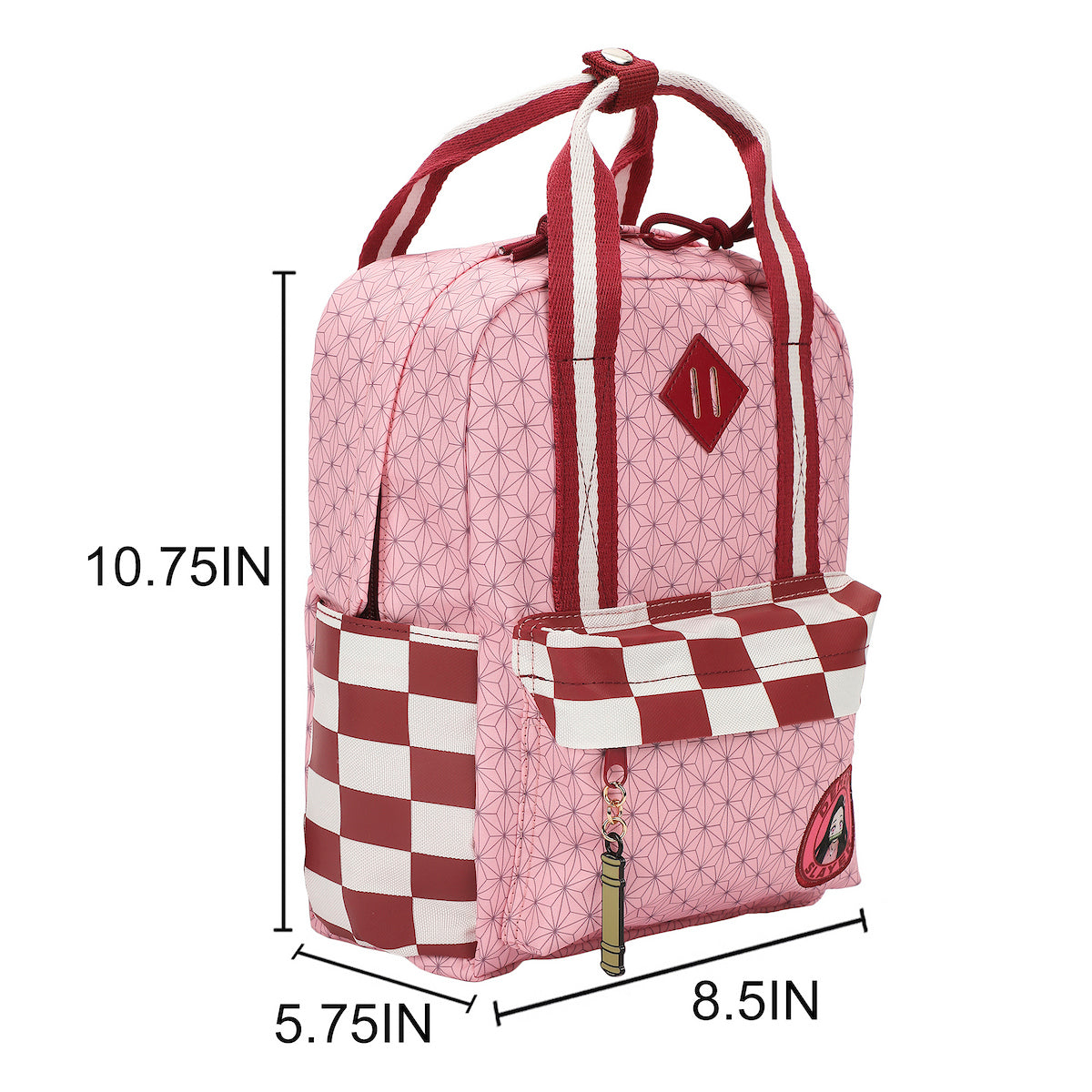 demon slayer: kimetsu no yaiba group mini backpack Demon Slayer Logo Canvas Women's Pink Mini Backpack – Bioworld