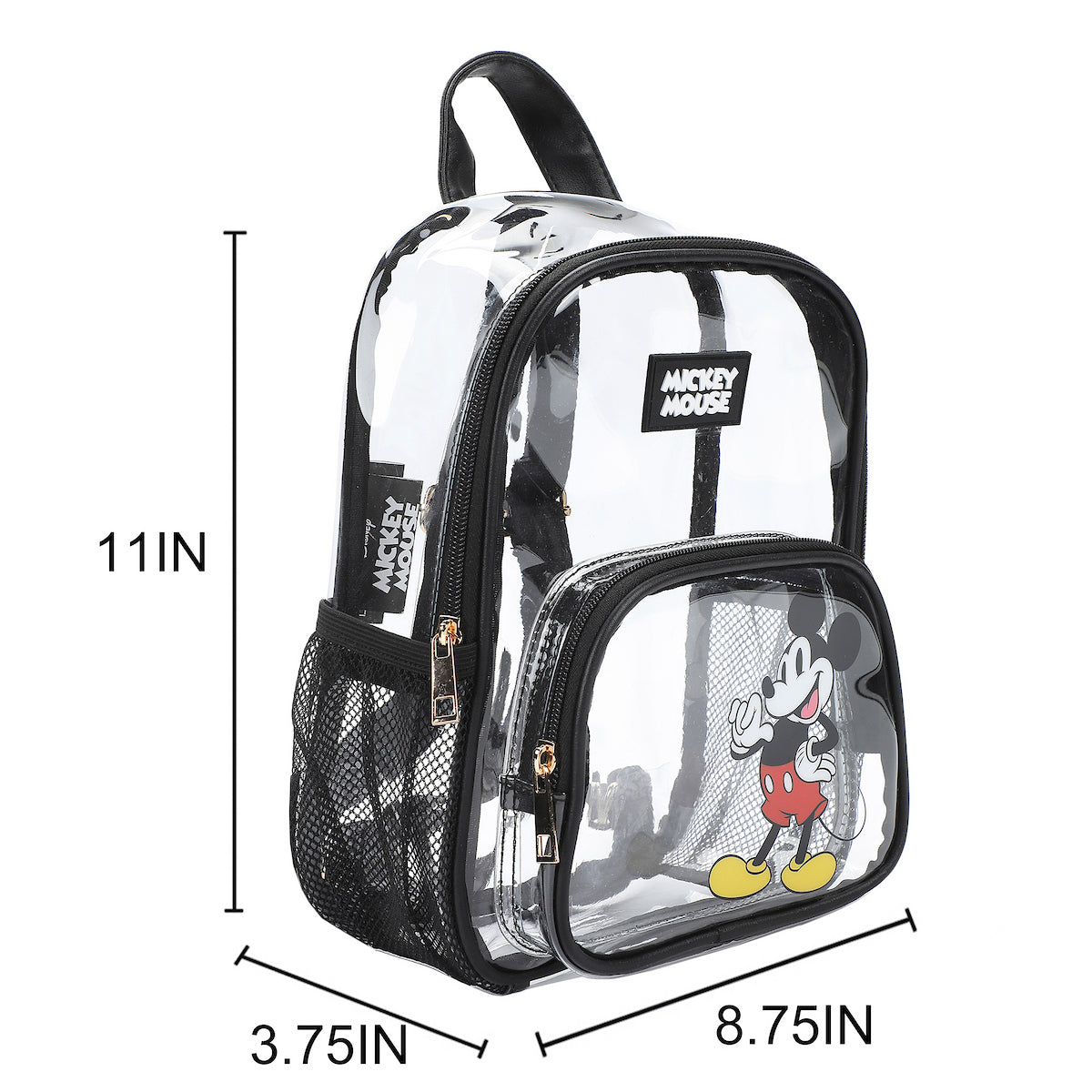 Disney Mickey Mouse Waving Adult 11” Clear Mini Backpack