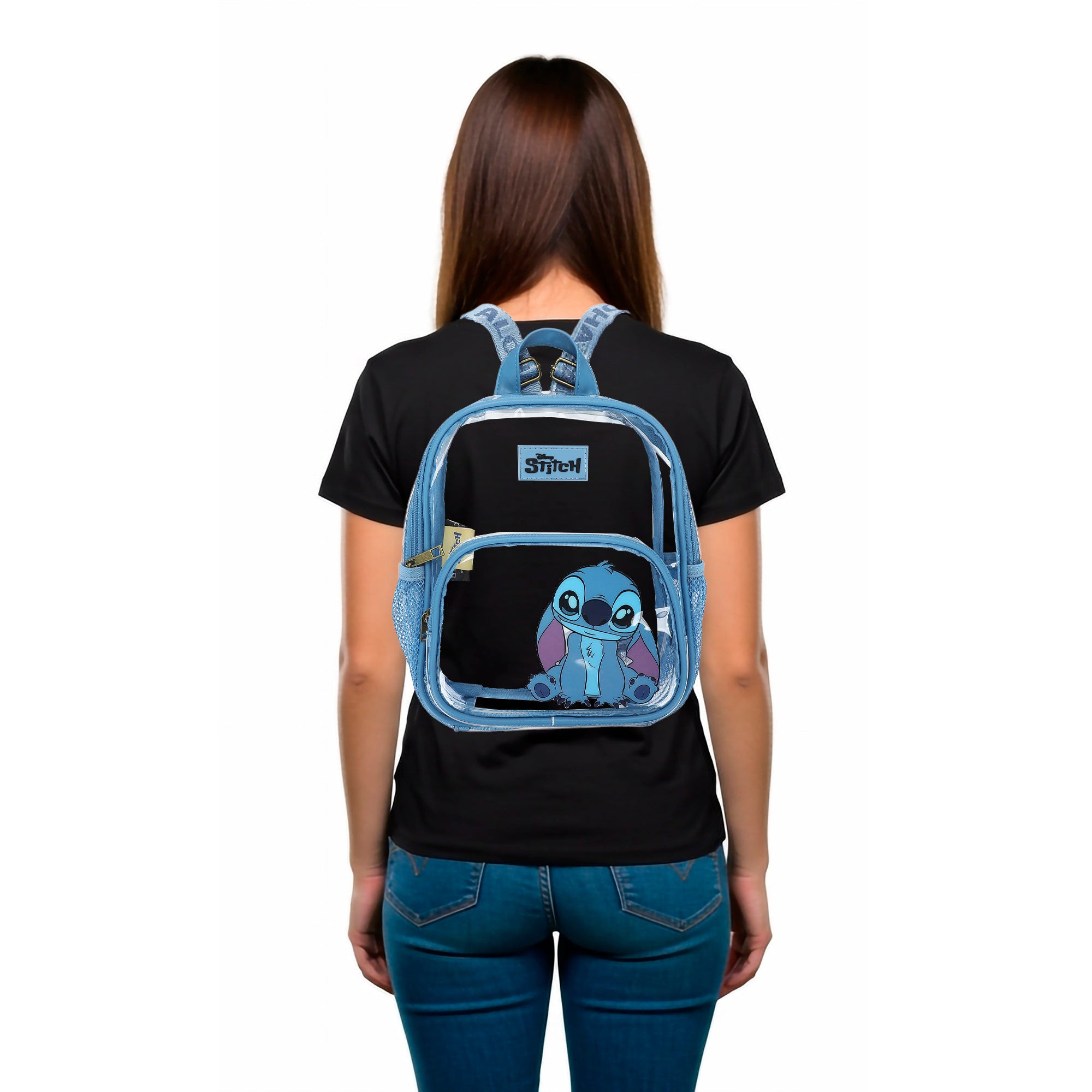 Lilo & Stitch Curious Pose 11" Adult Clear Mini Backpack