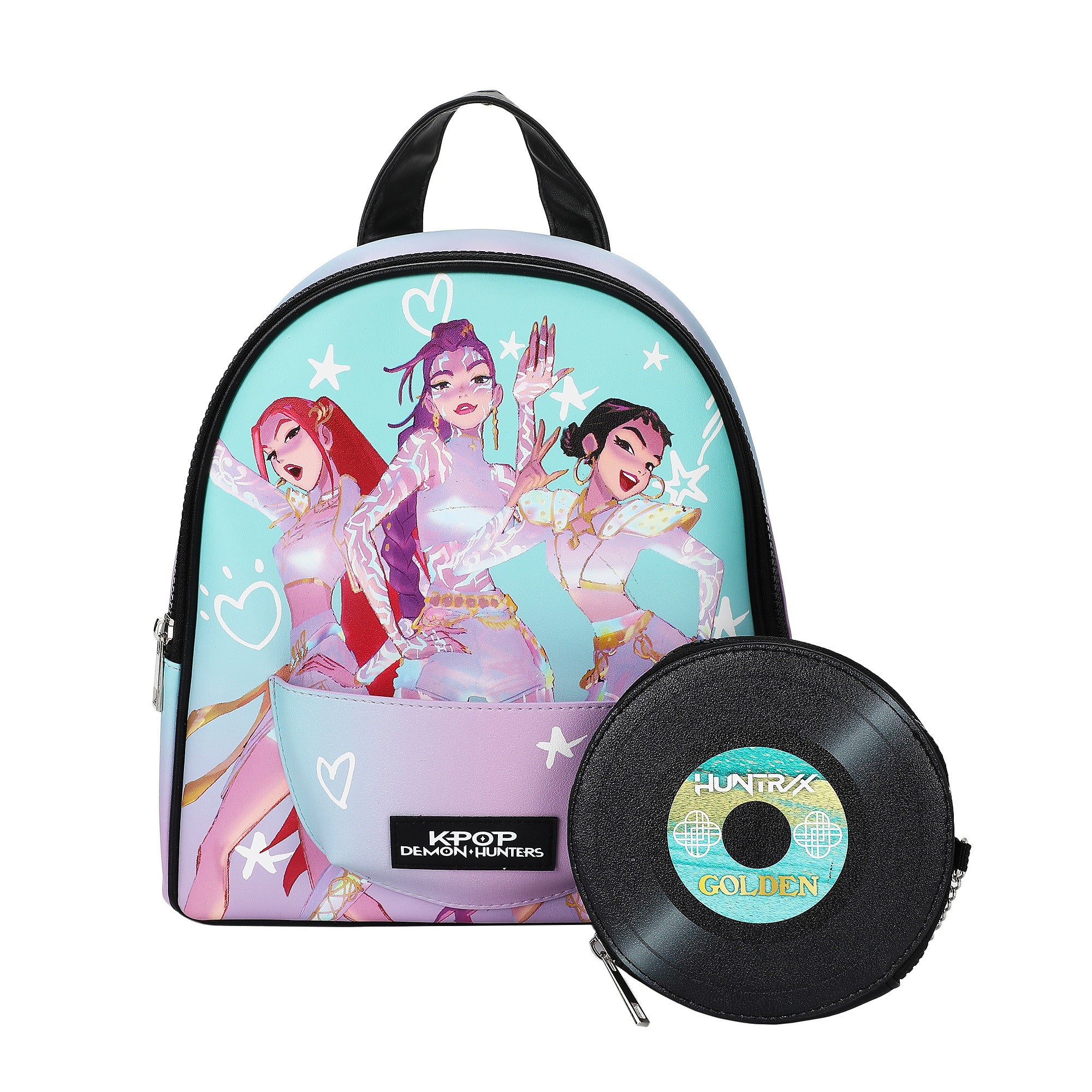 KPop Demon Hunters Iridescent Women's 10.2" Mini Backpack with Coin Purse