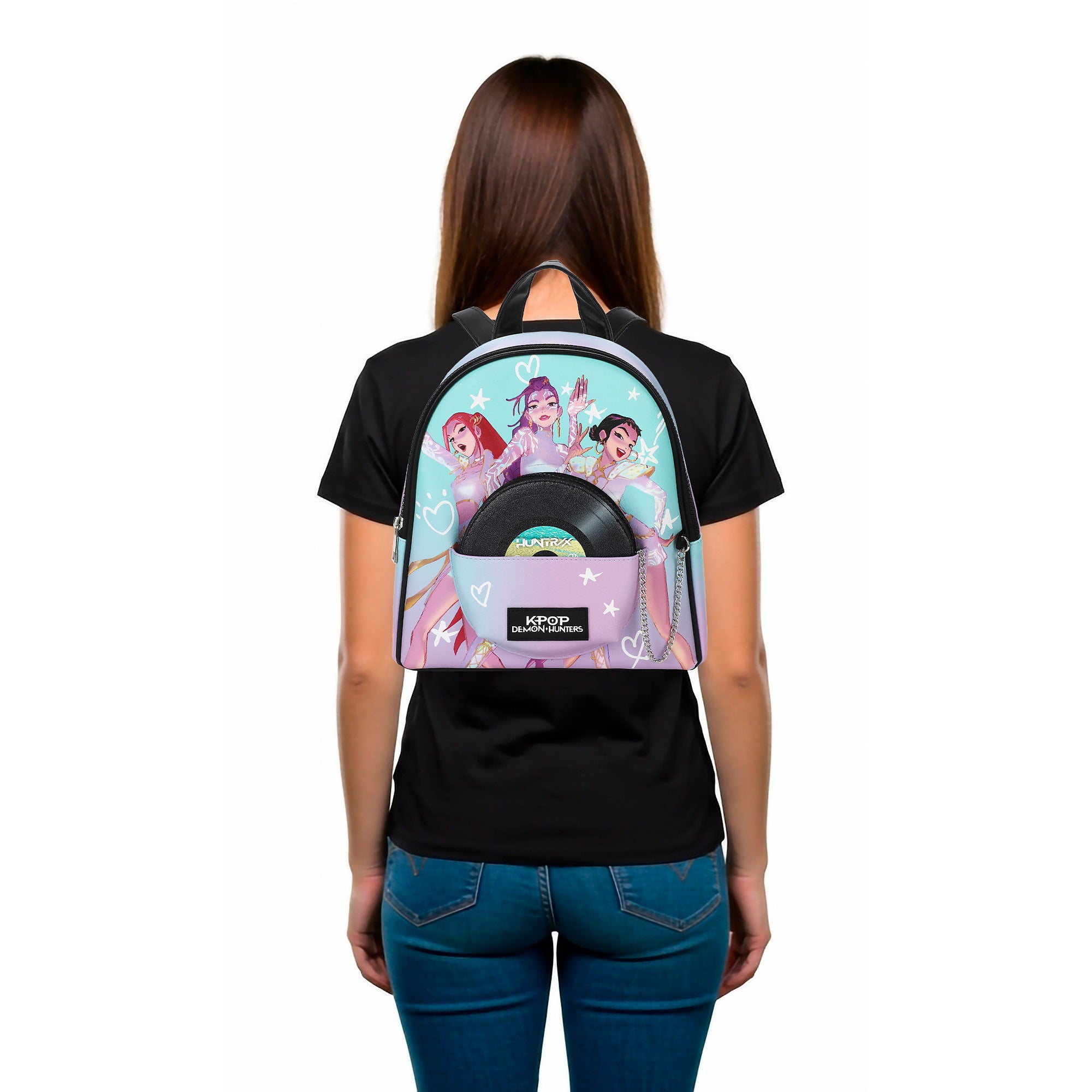 KPop Demon Hunters Iridescent Women's 10.2" Mini Backpack with Coin Purse