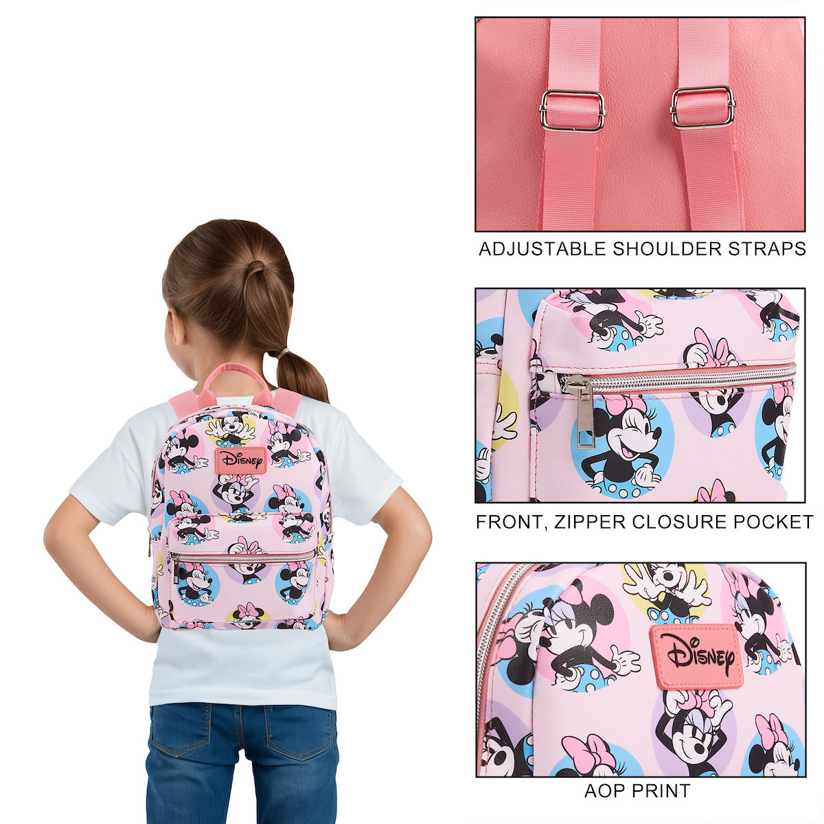 Disney's Minnie Mouse Classic All-Over Print 11" Mini Backpack
