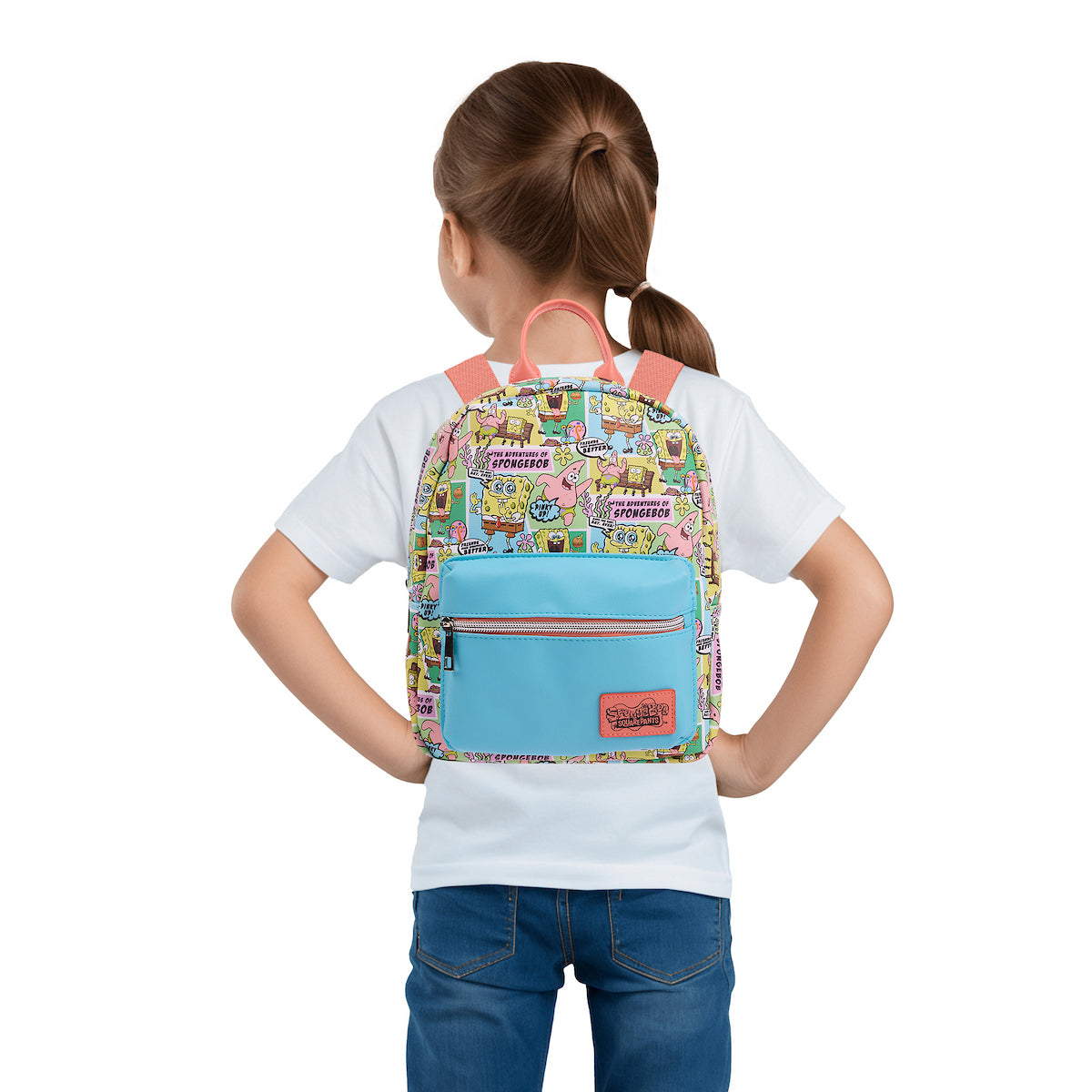 Spongebob Squarepants Character All-Over Print 11” Mini Backpack