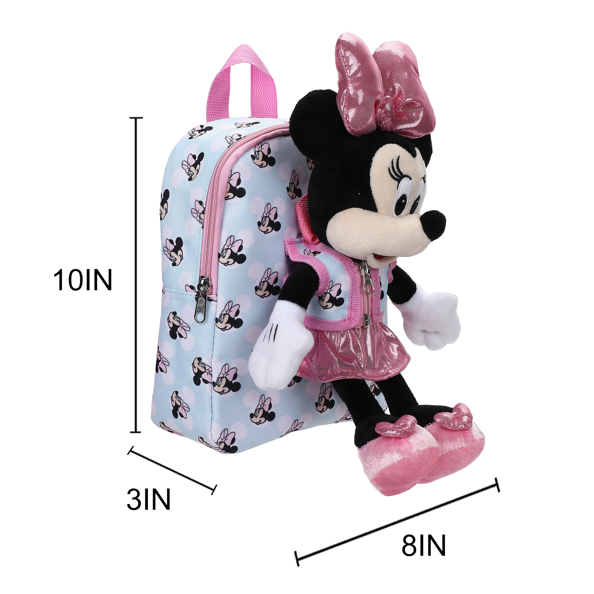 Disney Minnie Mouse Preschool Plush Mickey & 10" Backpack