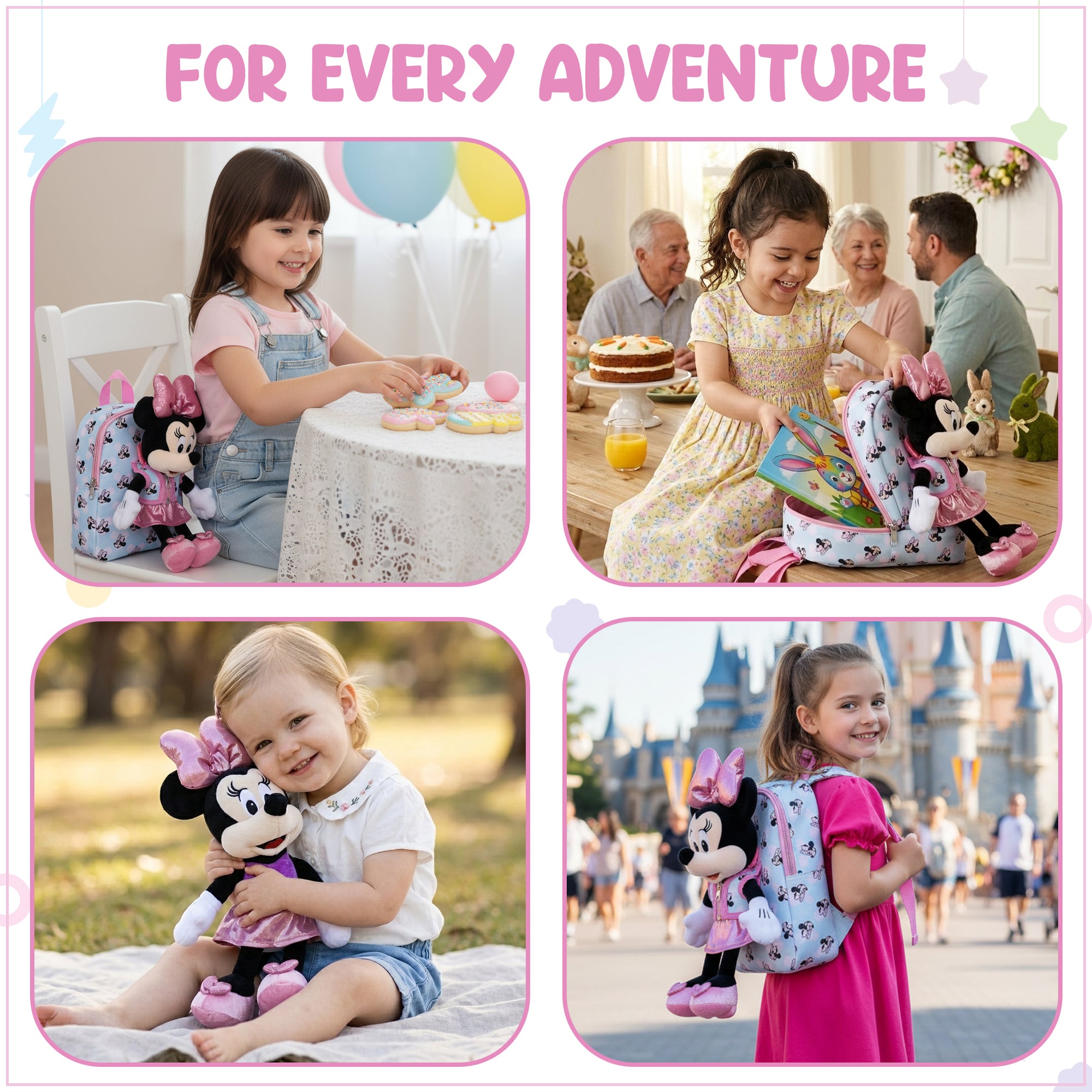 Disney Minnie Mouse Preschool Plush Mickey & 10" Backpack