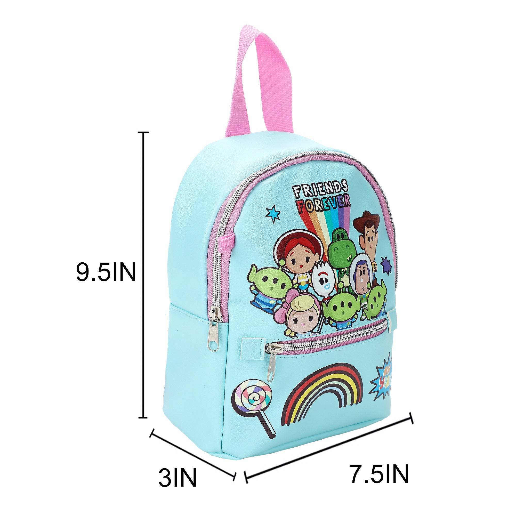 Toy Story Friends Forever PU 9.5-Inch Mini Backpack with Coin Purse